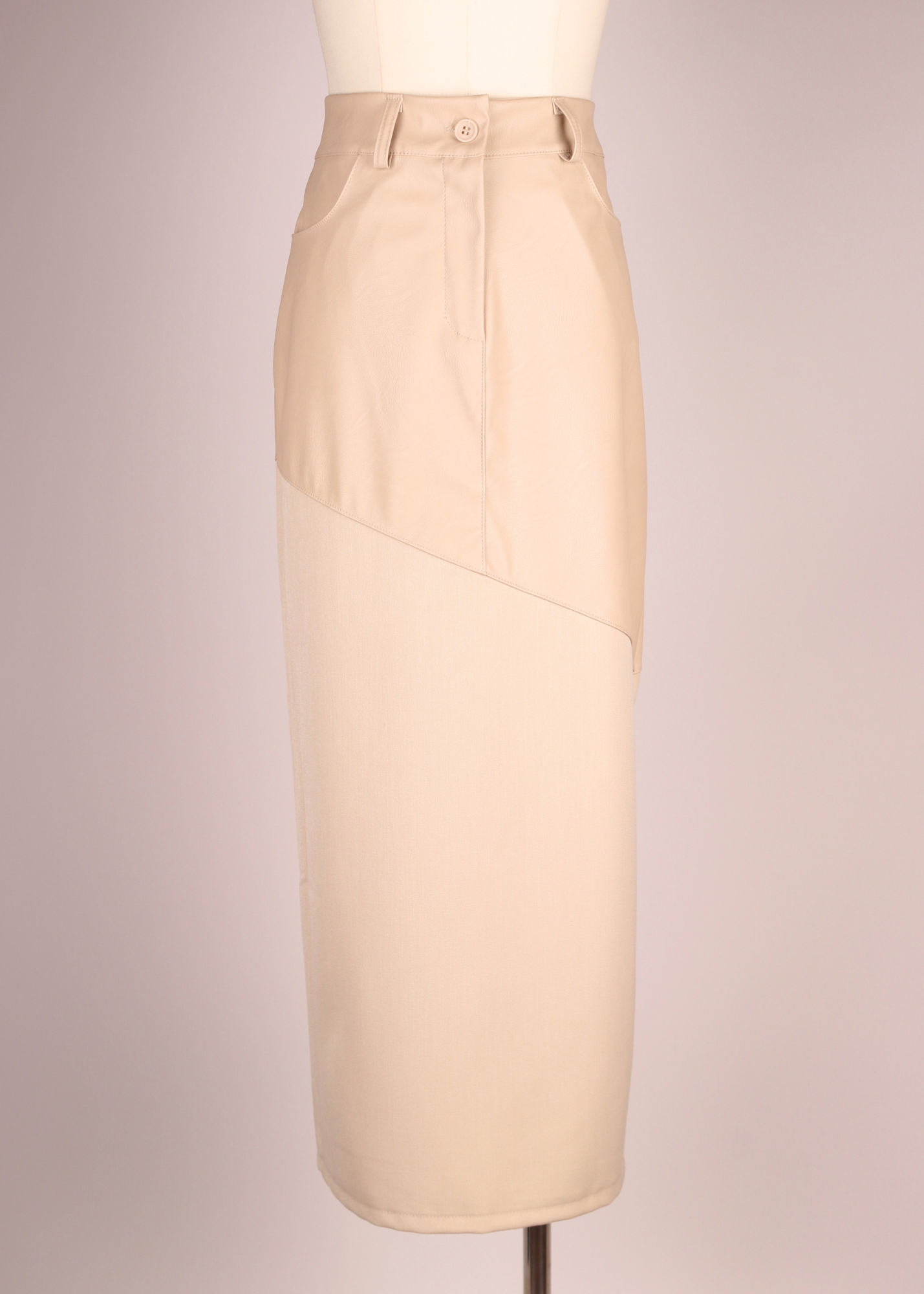 FALDA MIDI GOTICA BEIGE
