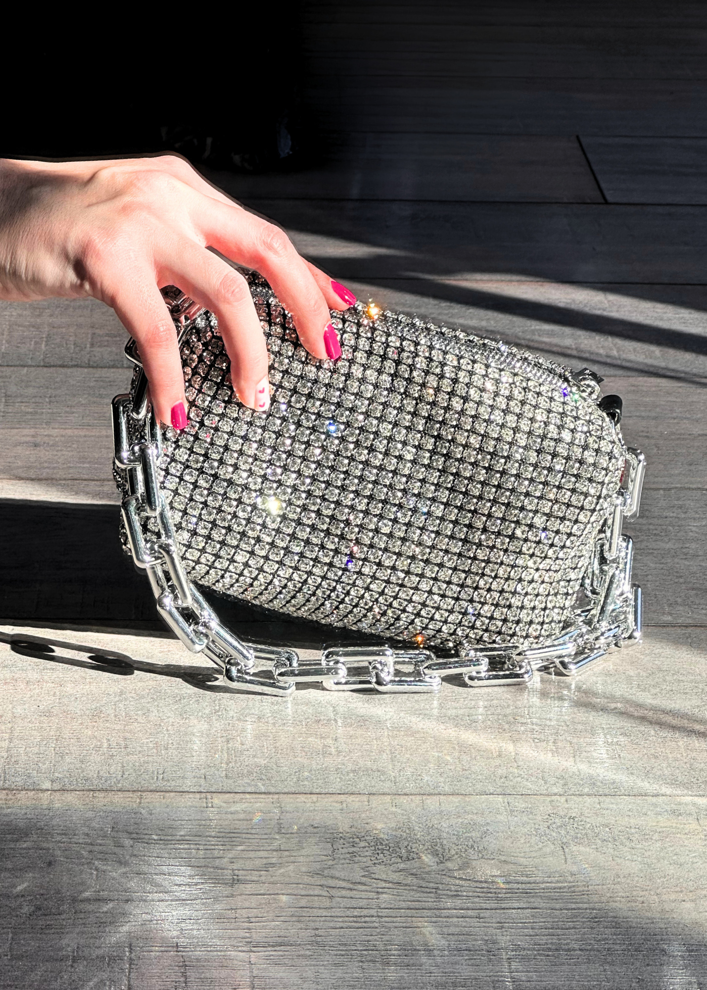 MINI BOLSO ASA CADENA PLATA