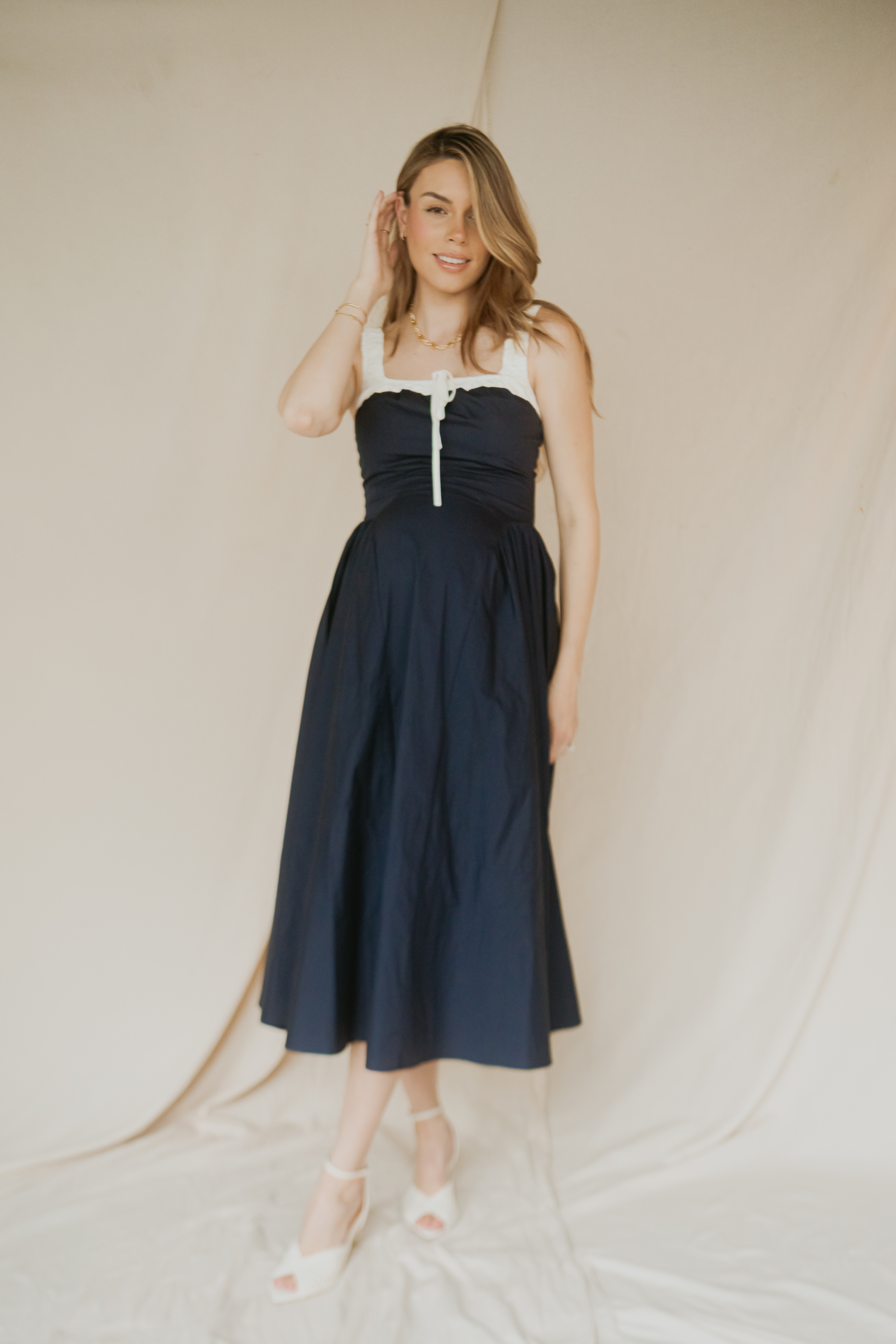VESTIDO MIDI TIRANTES ELASTICOS