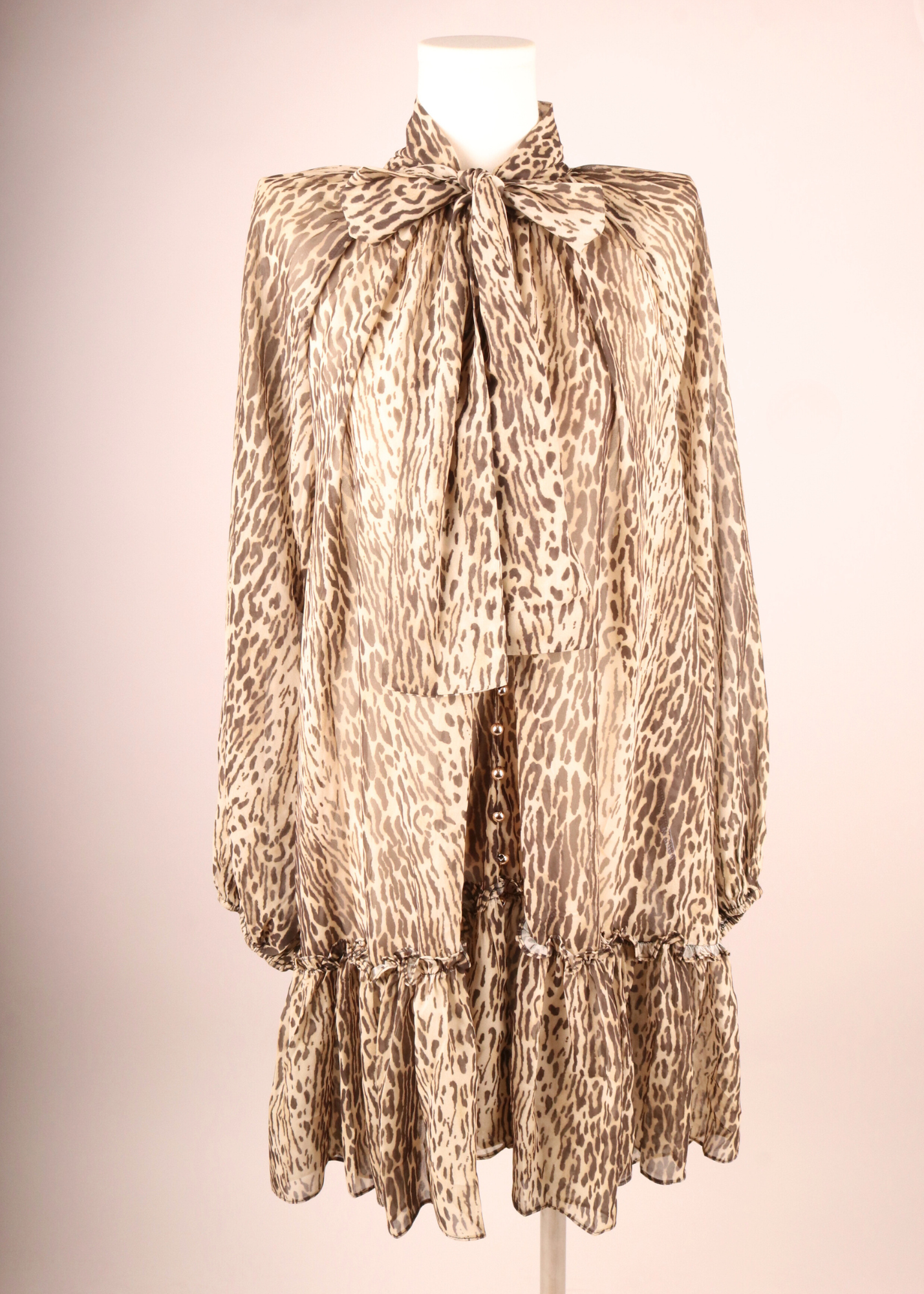 EP LUXURY VESTIDO MINI TRASPARENTE ANIMAL PRINT