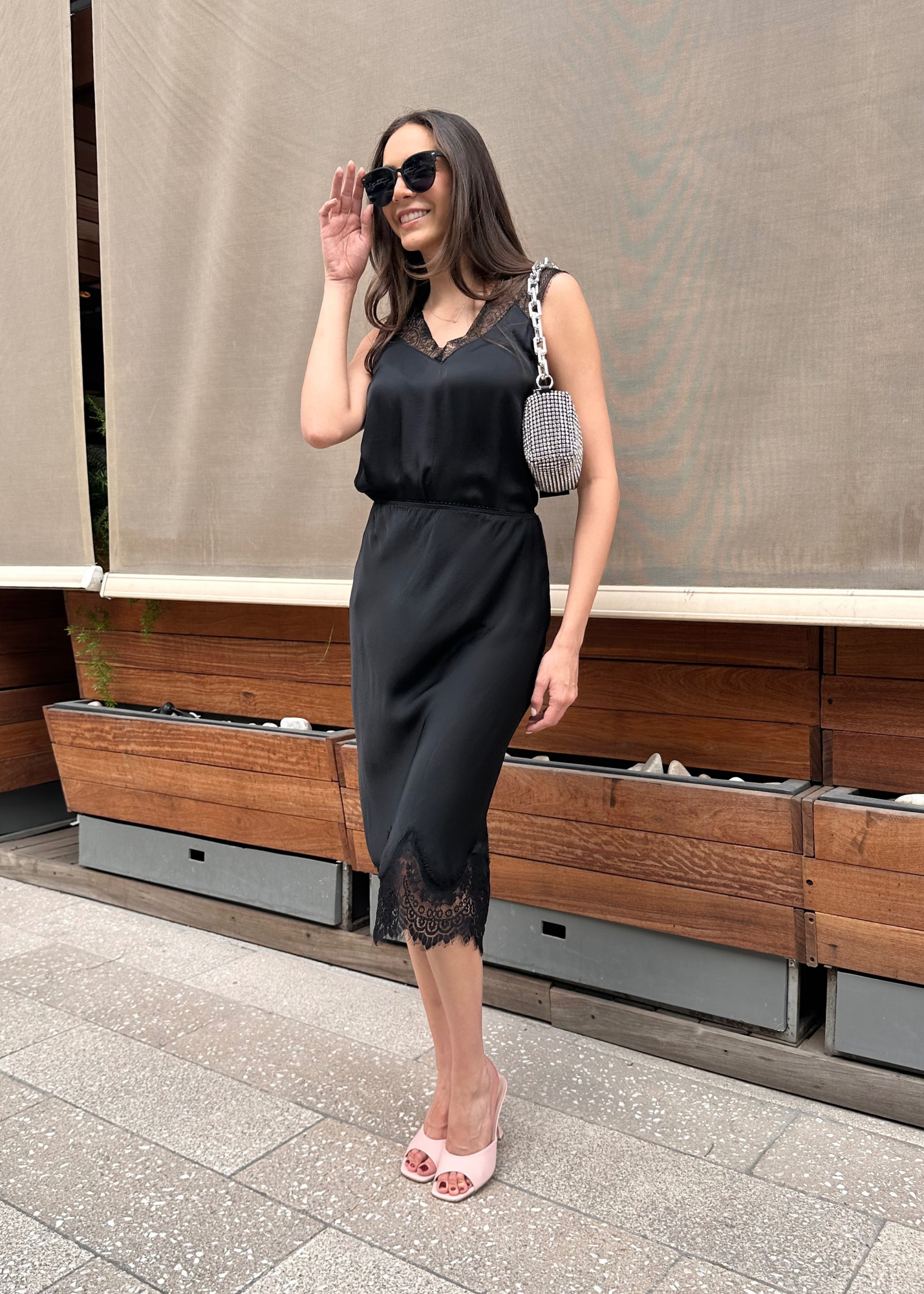 EP LUXURY SET DE ENCAJE SATIN NEGRO