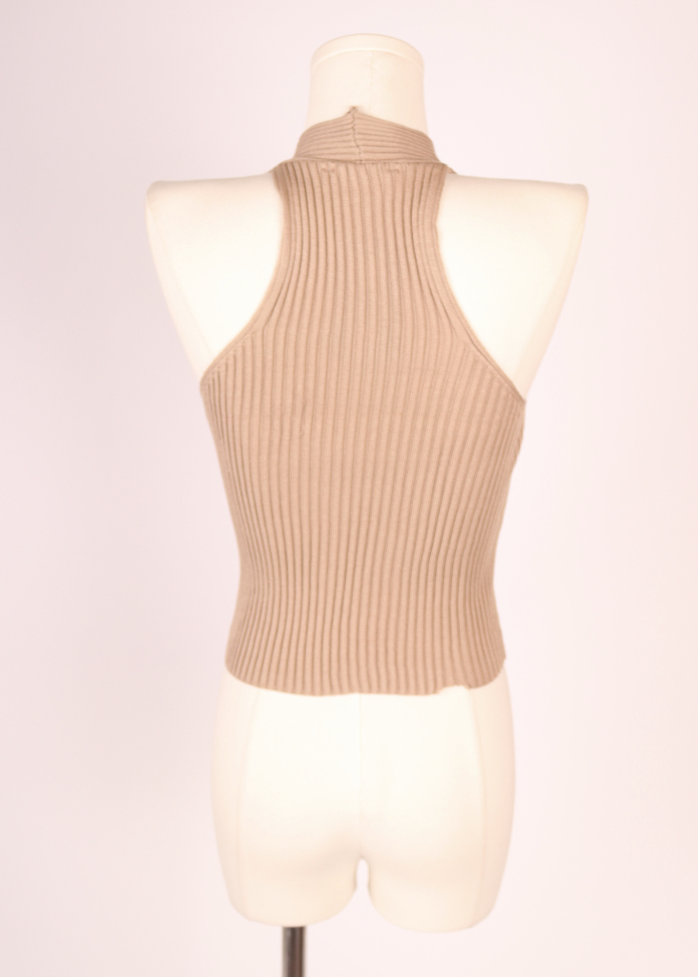 TOP HALTER DE PUNTO CAMEL