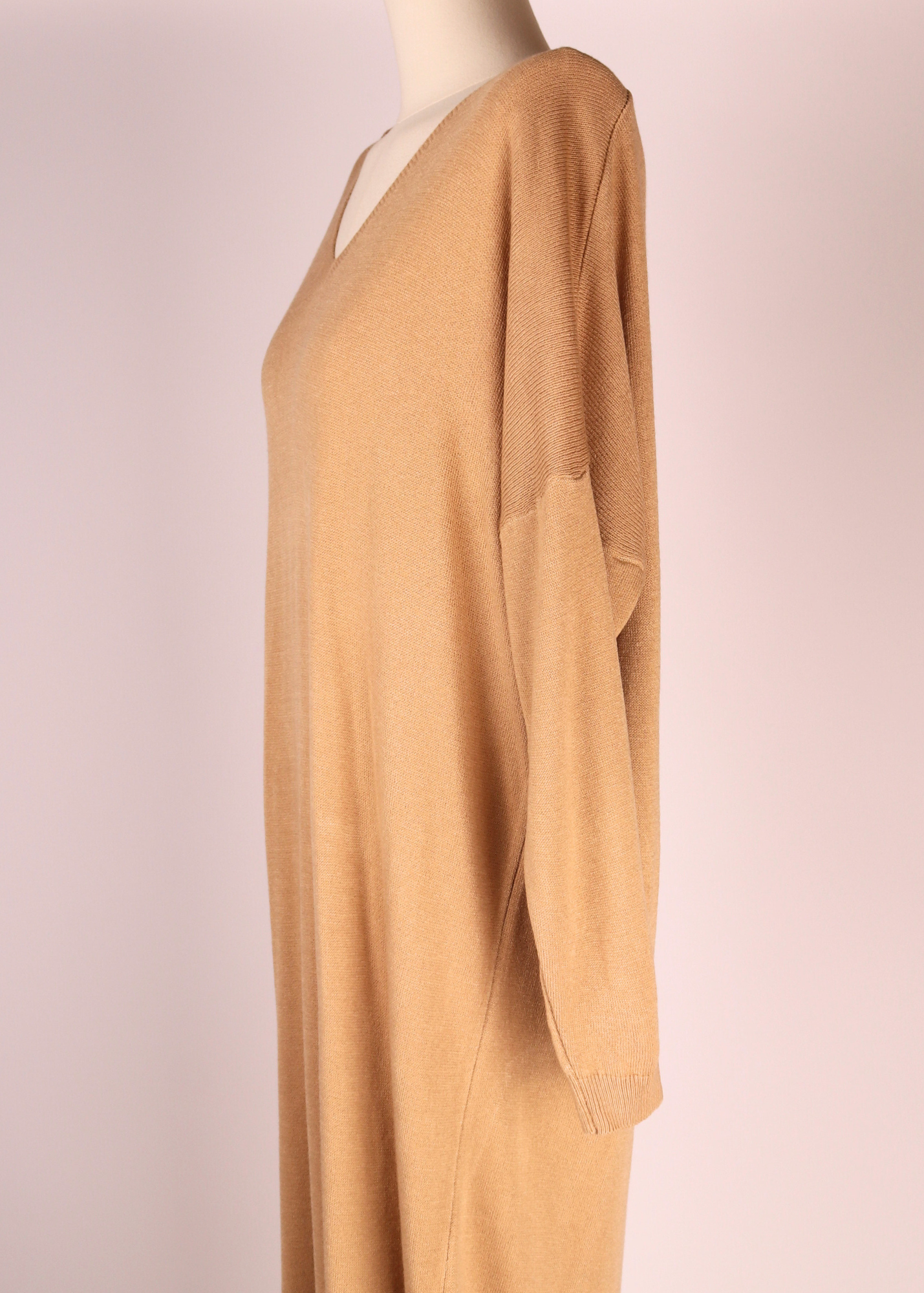 VESTIDO CAMEL EN PUNTO