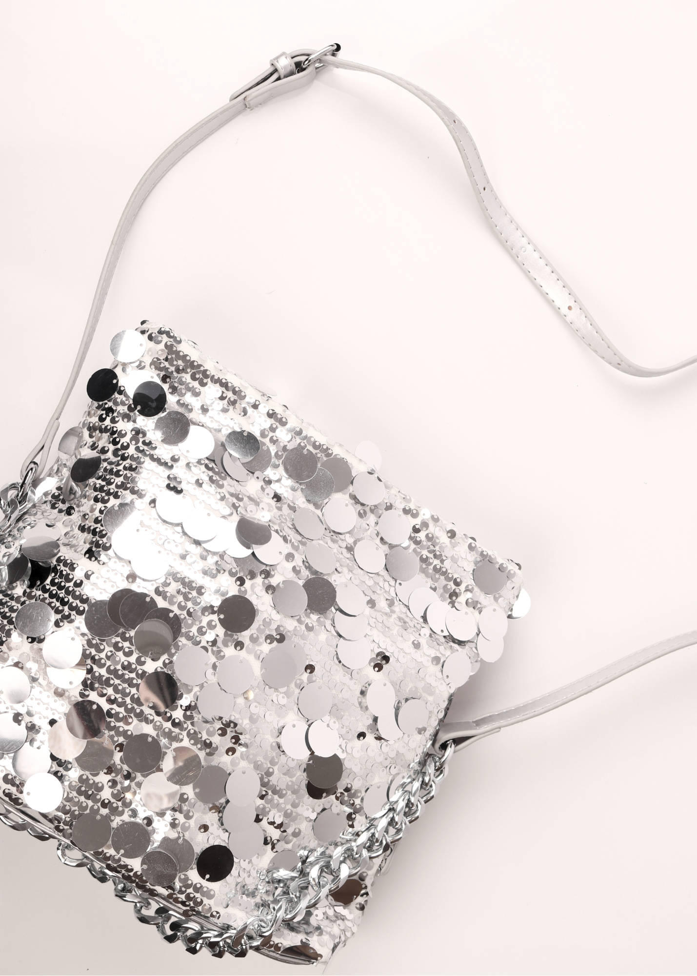 BOLSO LENTEJUELAS PLATA