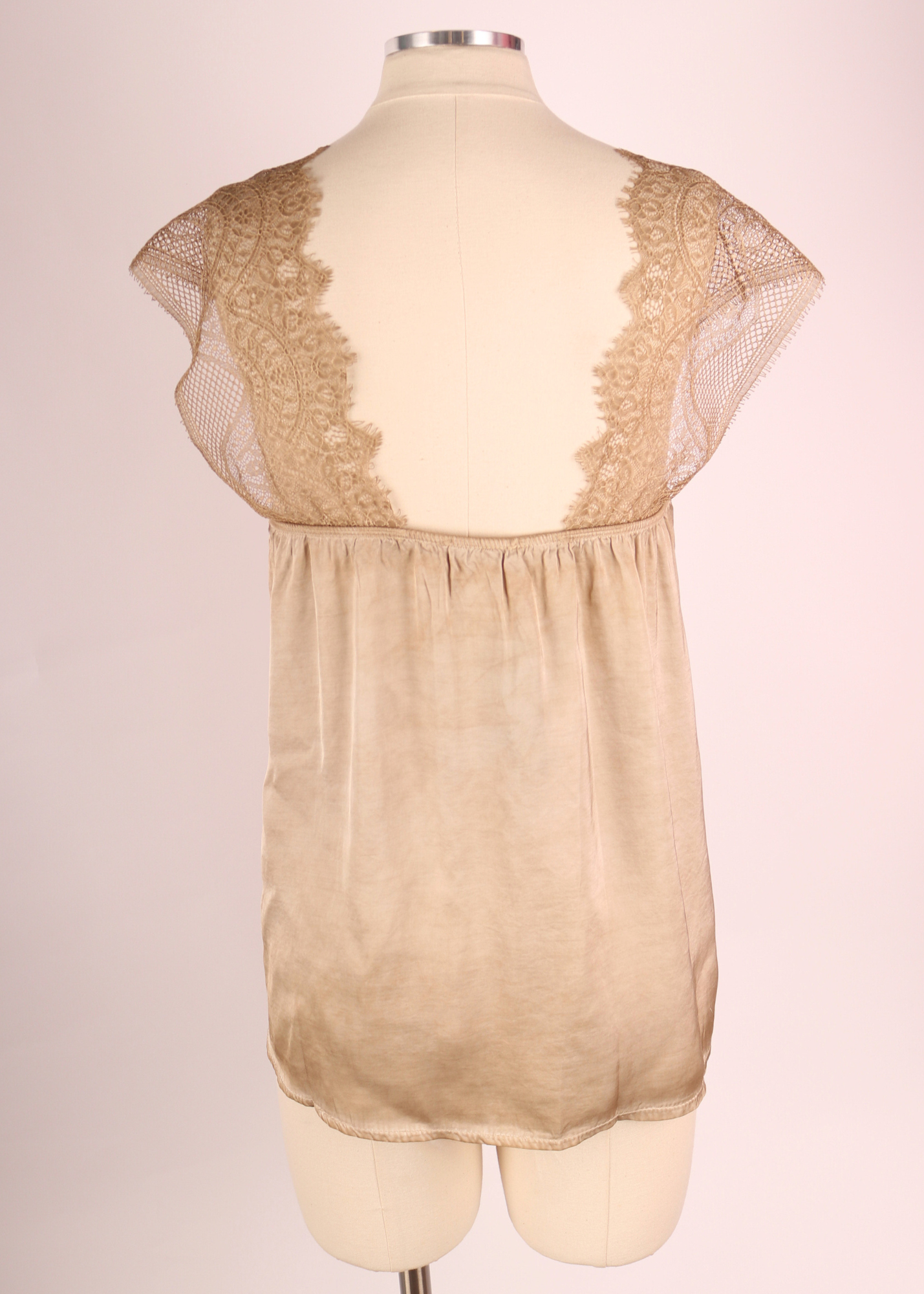 EP LUXURY BLUSA SATIN ENCAJE ORO