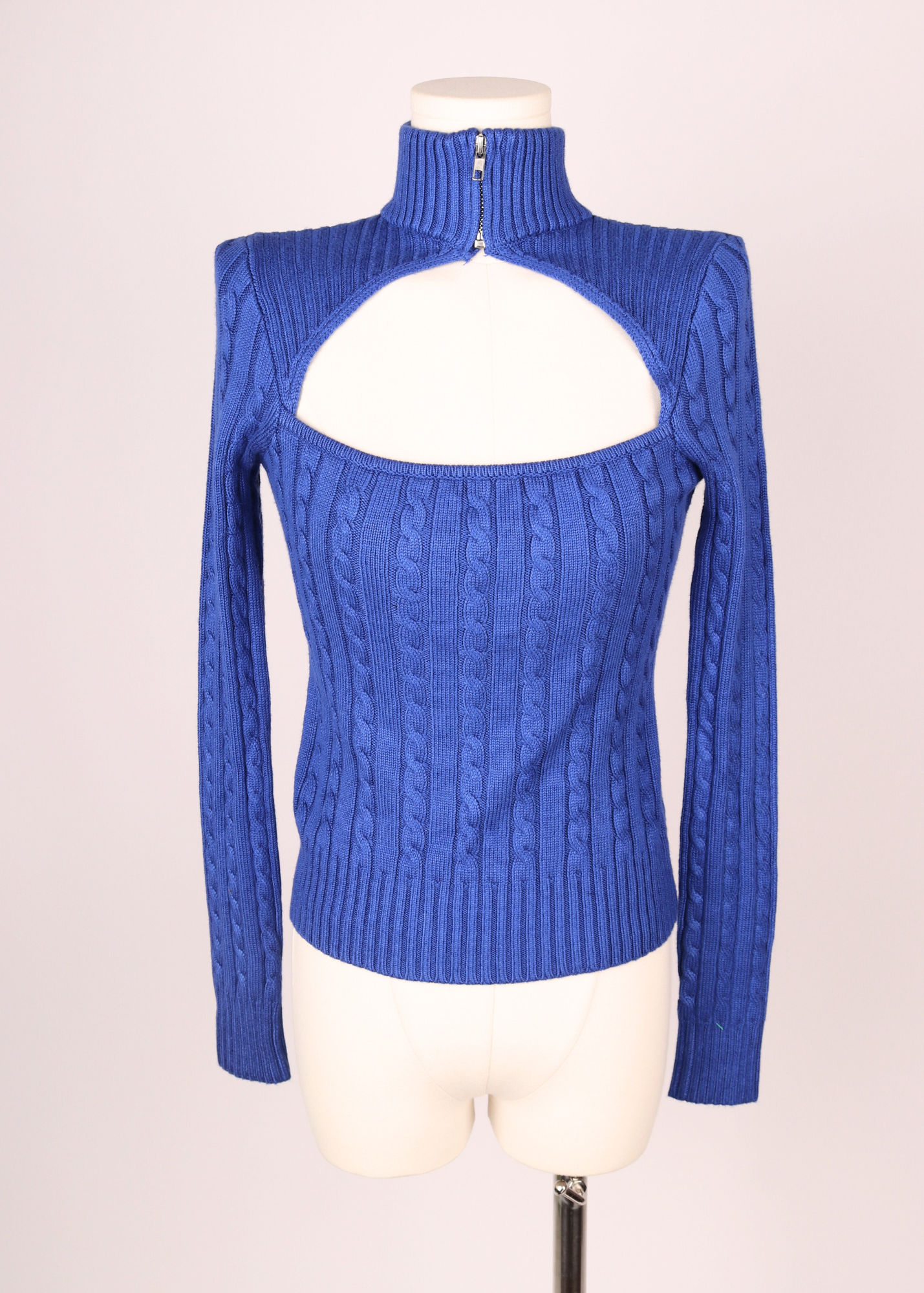 SWEATER CUELLO ALTO AZUL
