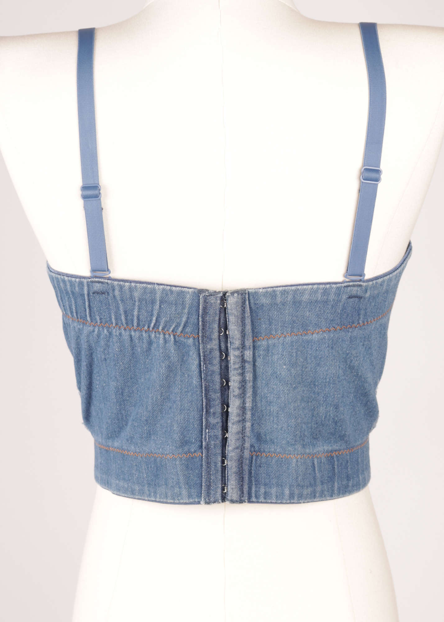 TOP CORSET BRALETTE PEDRERIA DENIM