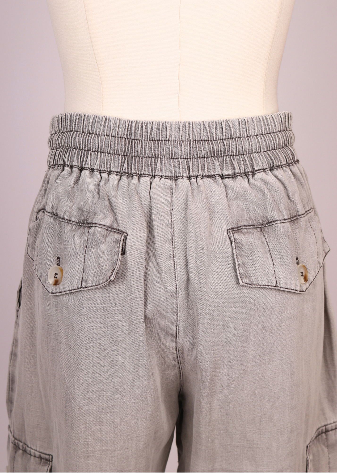 JOGGER CARGO GRIS PRELAVADO