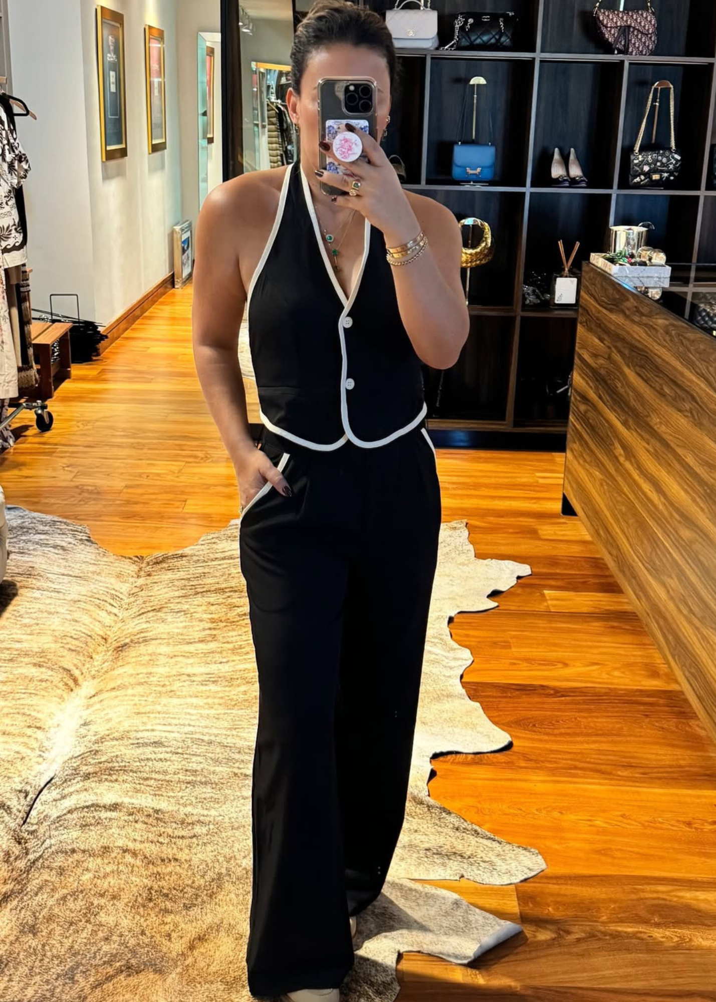 EP LUXURY SET DE CHALECO HALTER Y PANTALON HIGH WAISTED