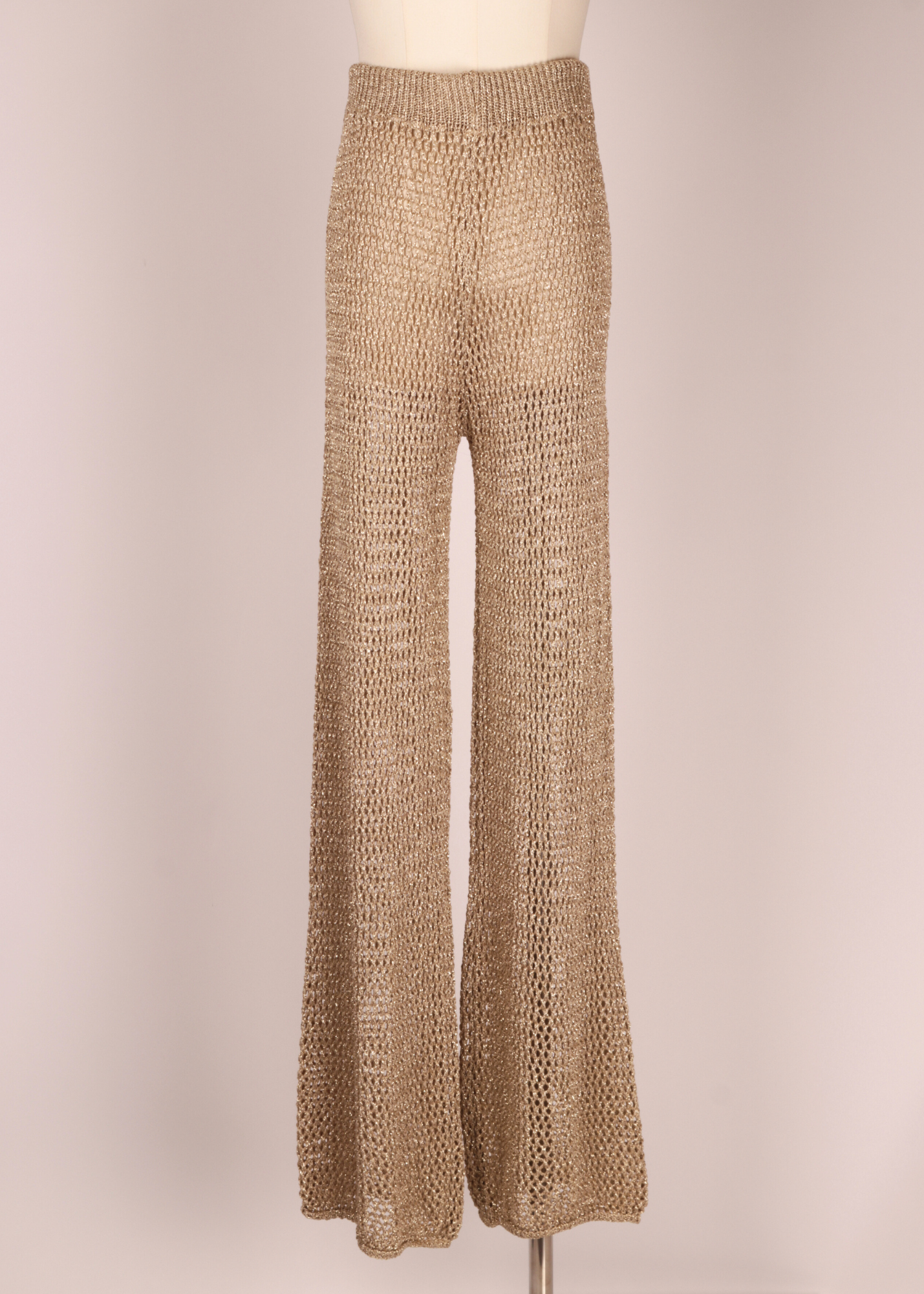 PANTALON TEJIDO DORADO