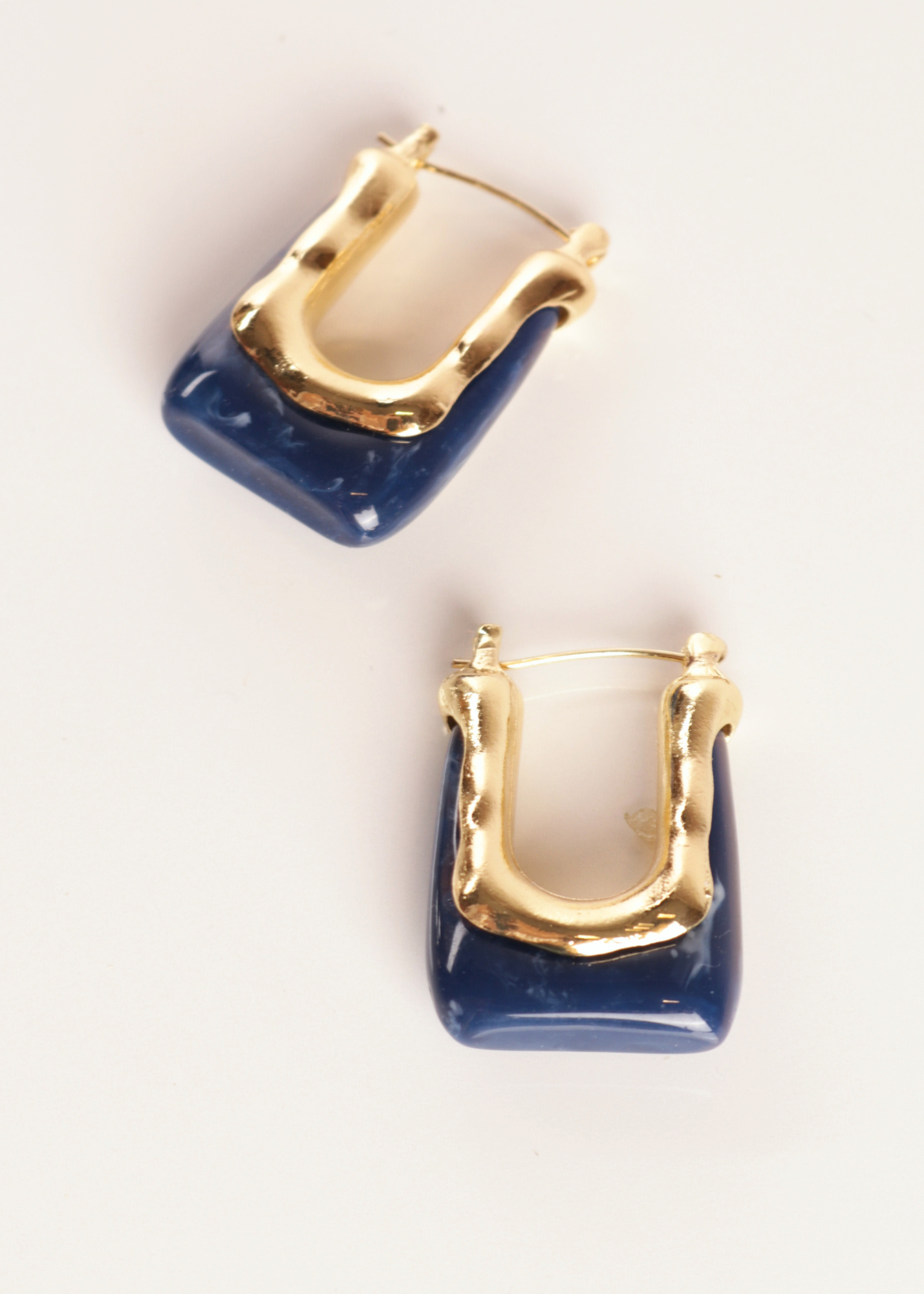 ARETES AZUL BISEL D