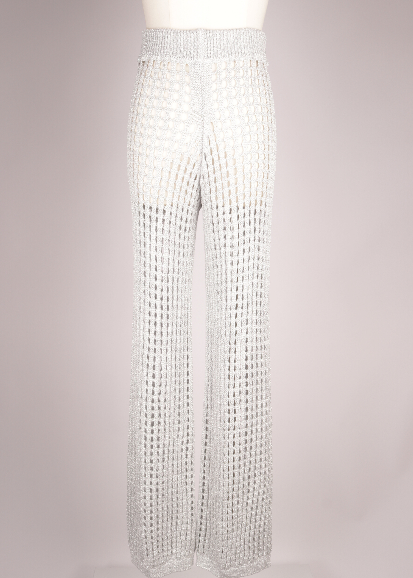 PANTALON TEJIDO PLATEADO