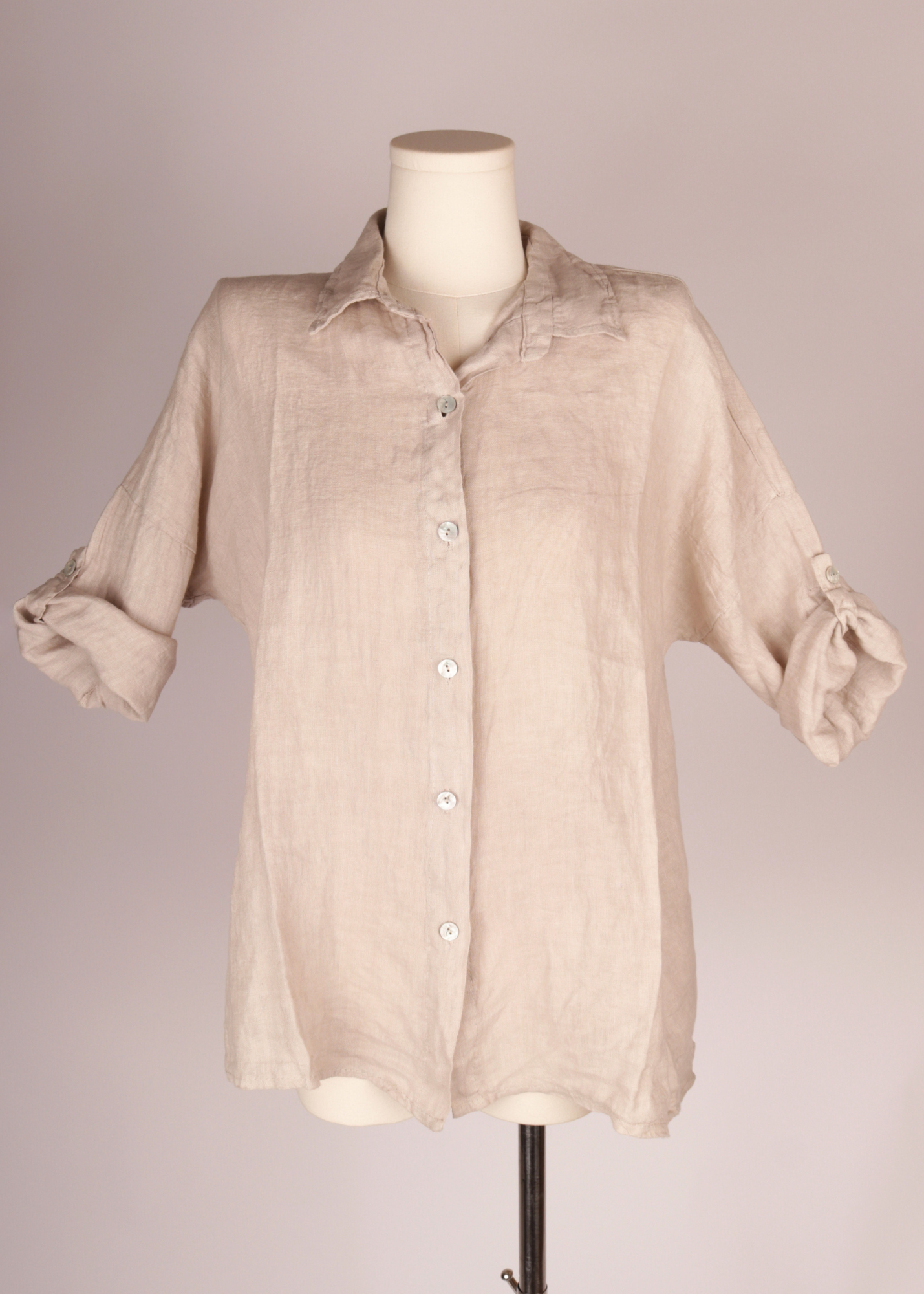 EP LUXURY BLUSA LINO BEIGE