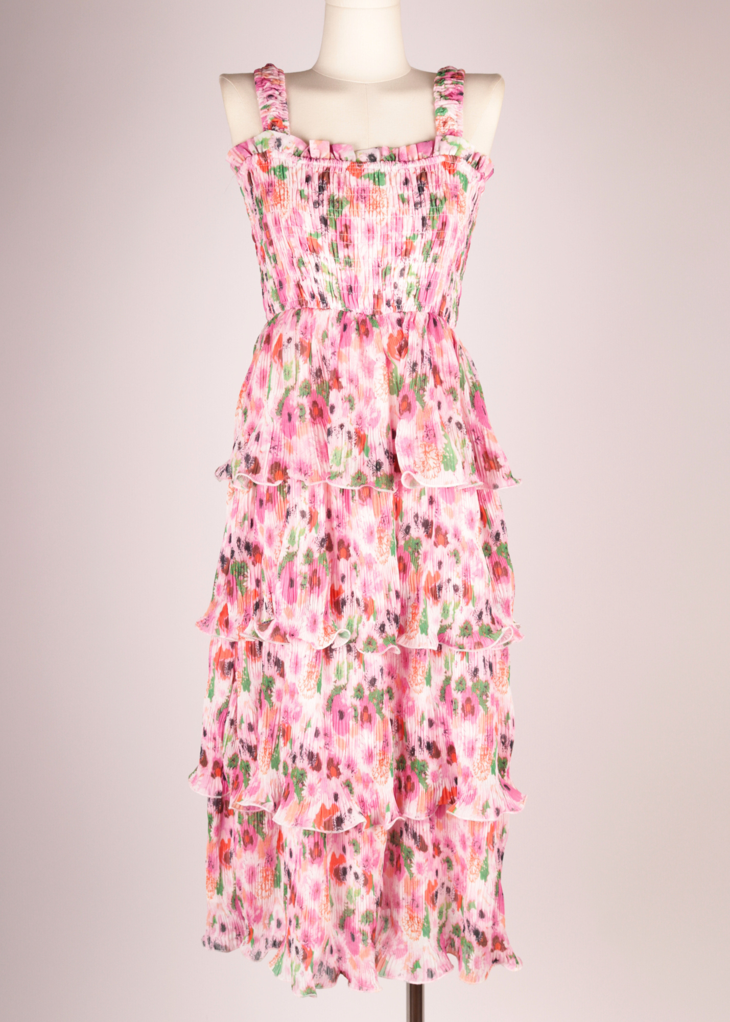 EP LUXURY VESTIDO ESCALONADO FLORAL