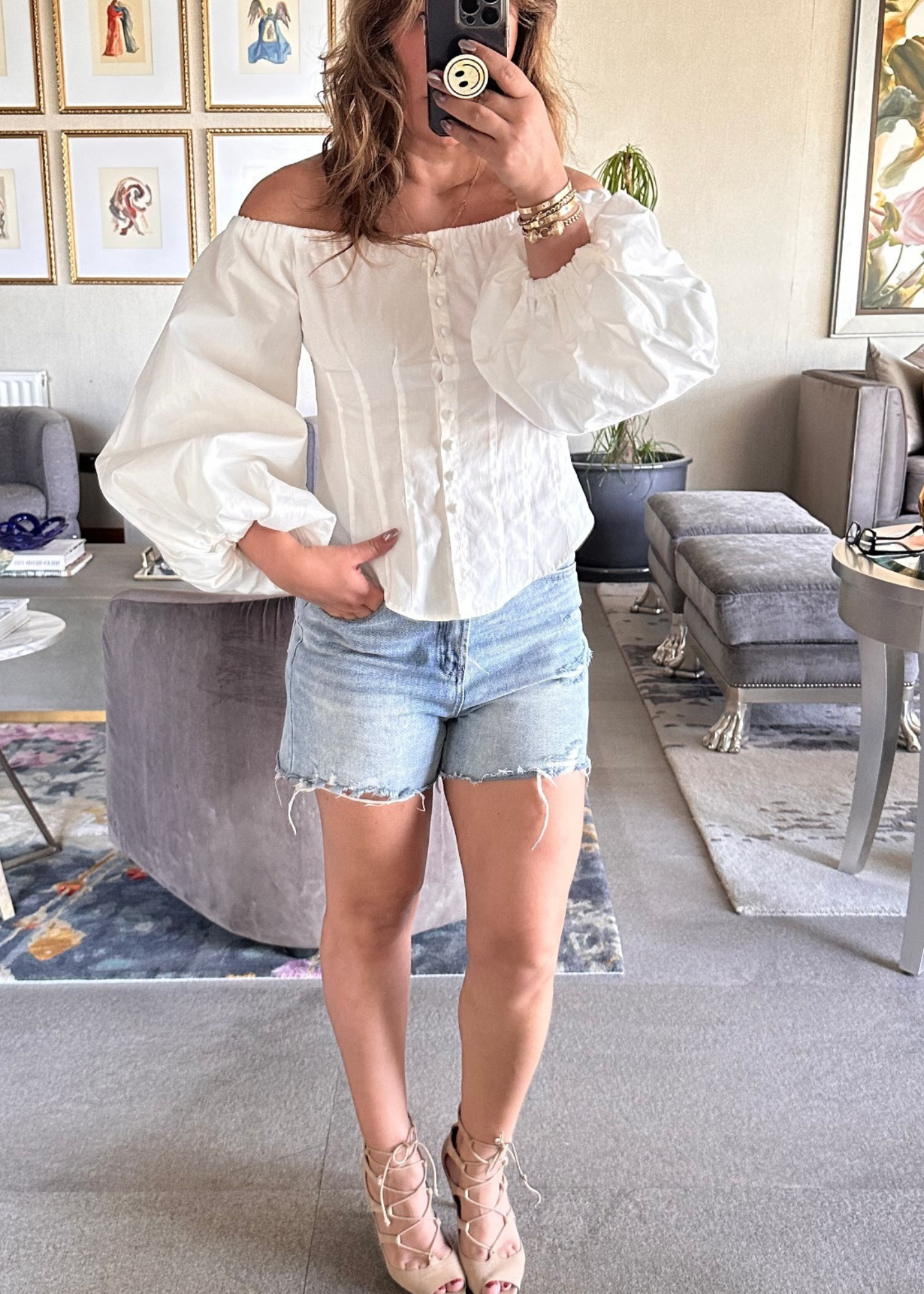 BLUSA MANGA ACAMPANADA BLANCA