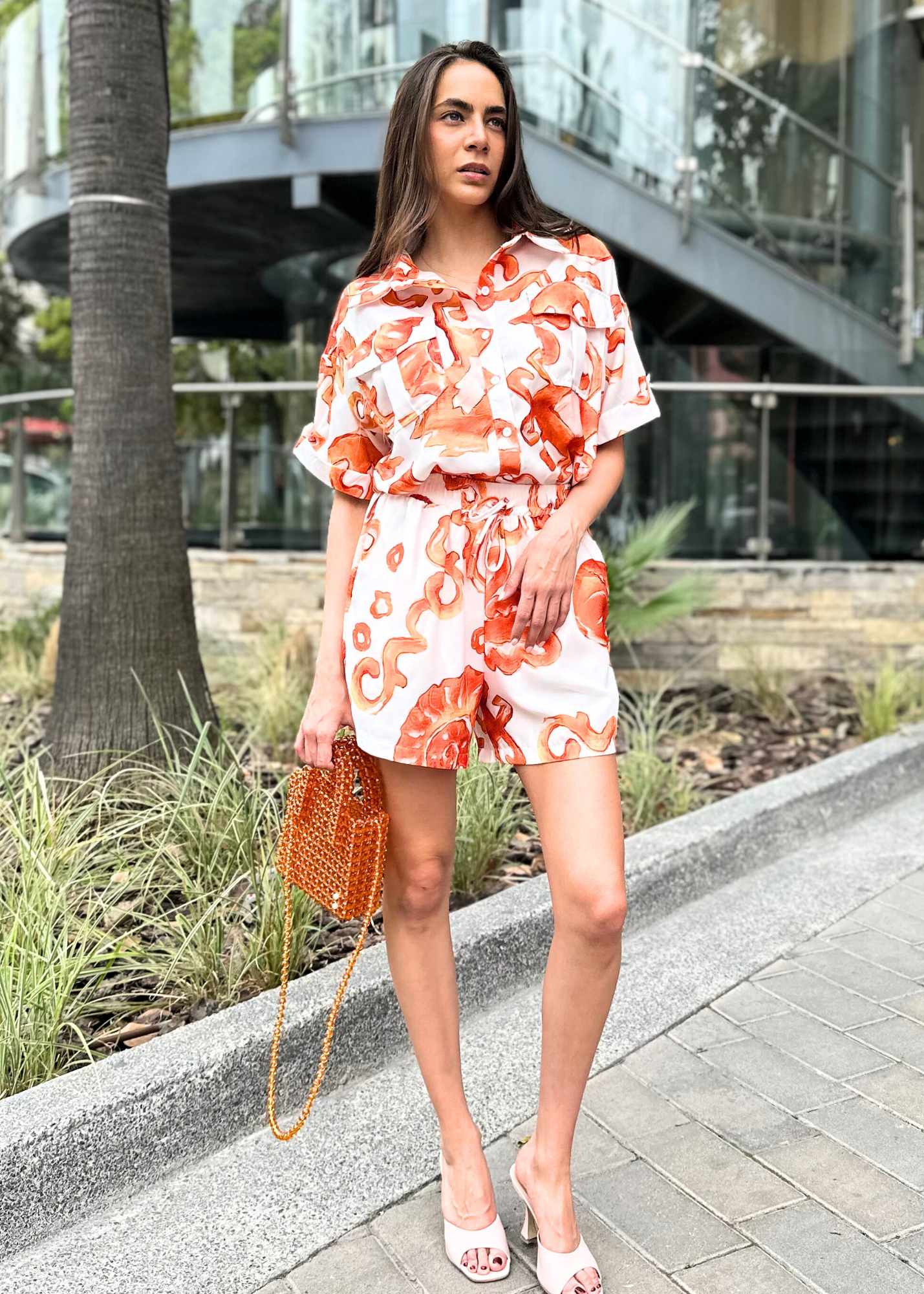 EP LUXURY SET ESTAMPADO NARANJA