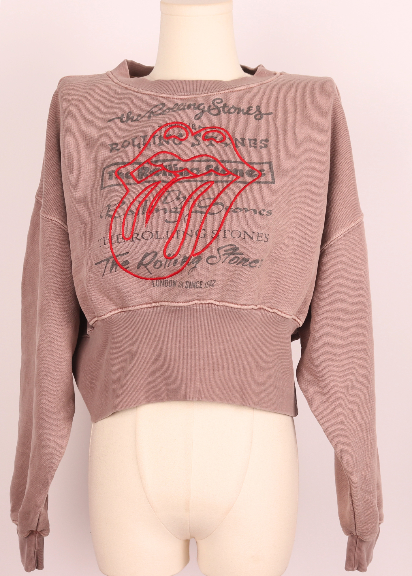 SUDADERA CROP ROLLING STONES LONDON