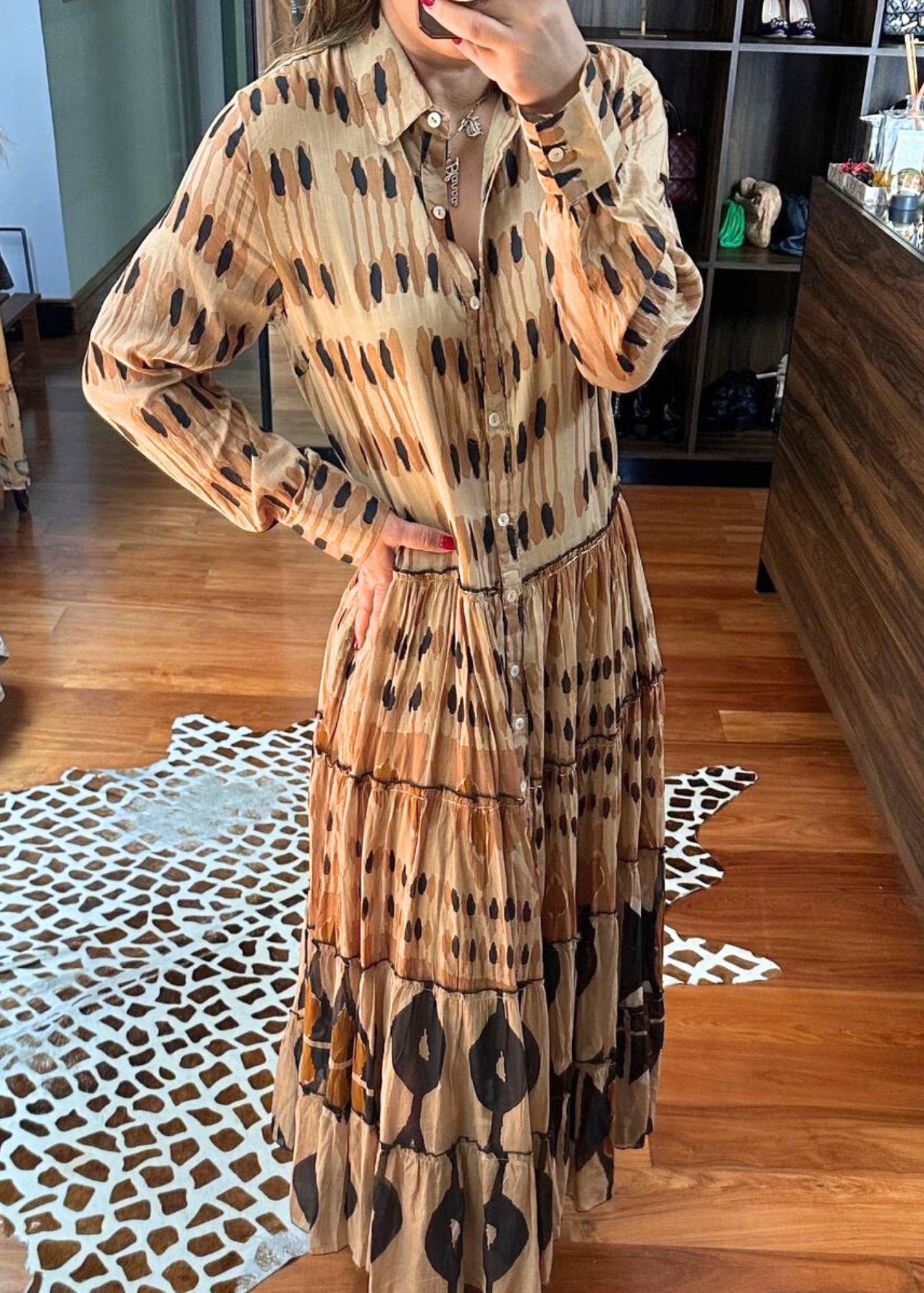 EP LUXURY PARIS VESTIDO LARGO CAMEL