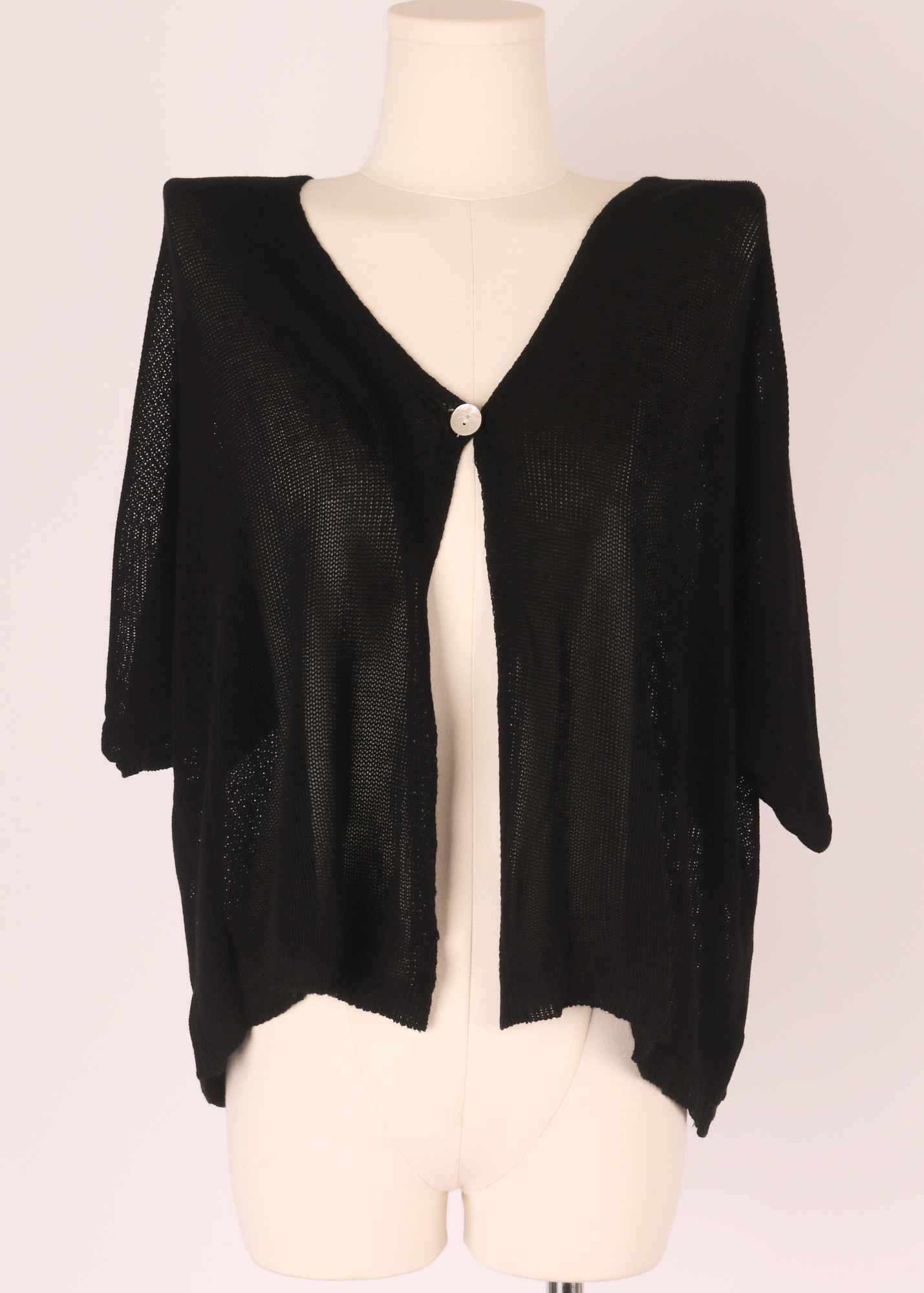 TOP CARDIGAN NEGRO