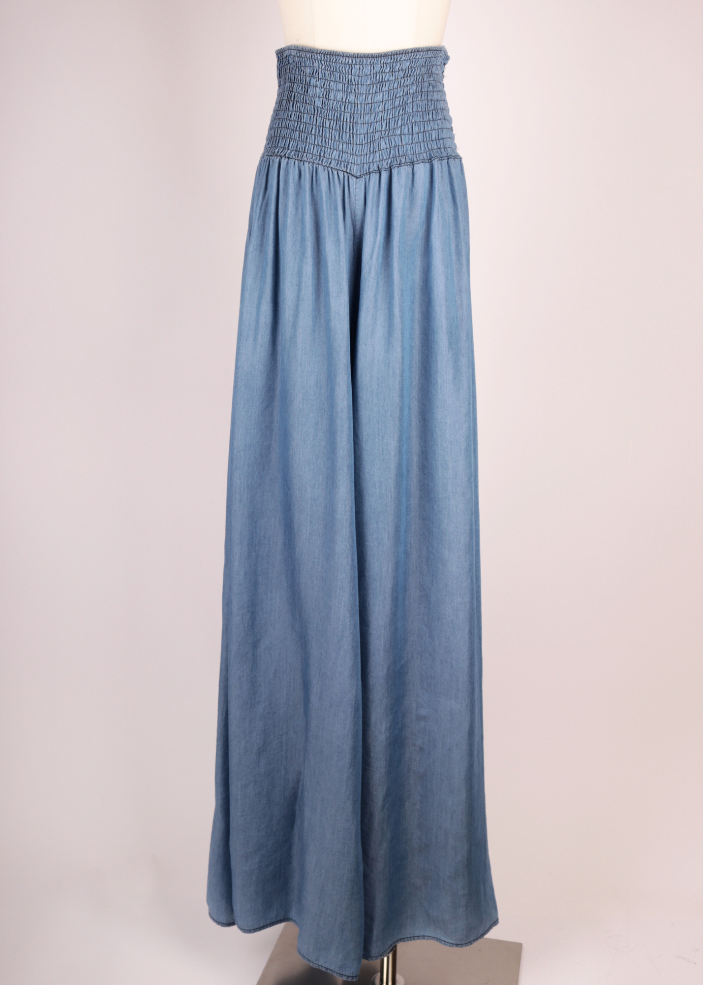 PANTALON PALAZZO DENIM AZUL