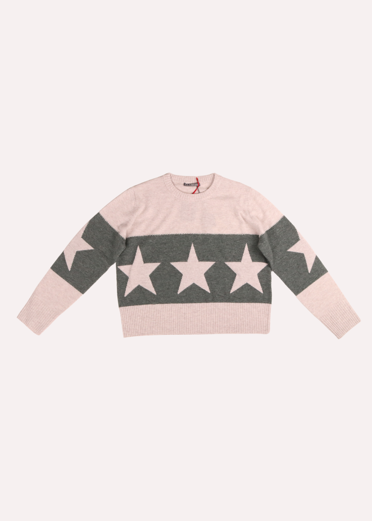 ALASHAN SWEATER MERINO BANDED STAR CREW