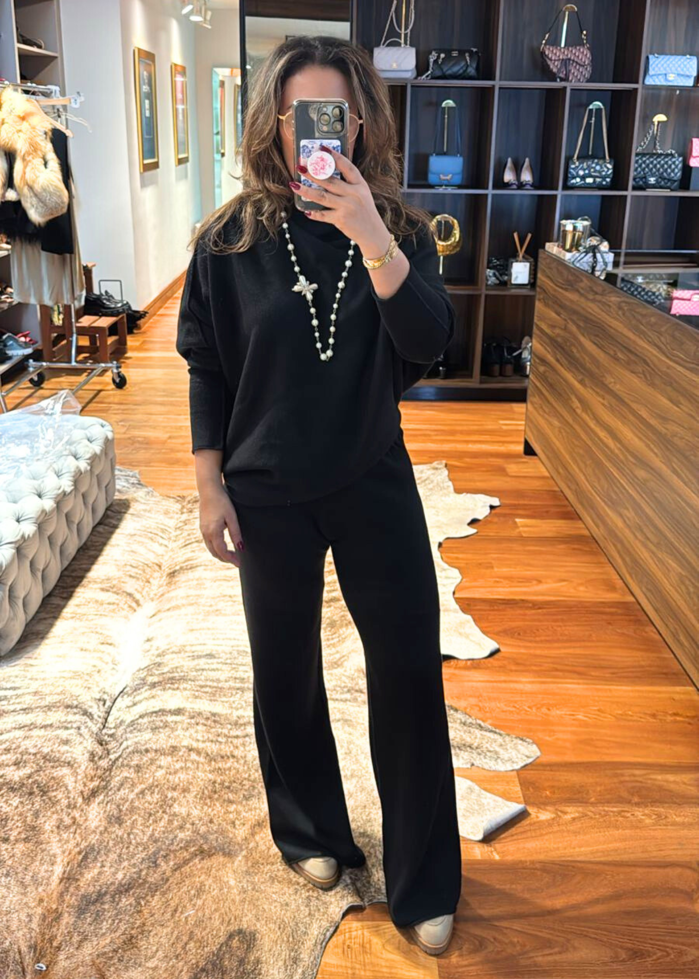 EP LUXURY SET DE SWEATER Y PANTALON ASIMETRICO