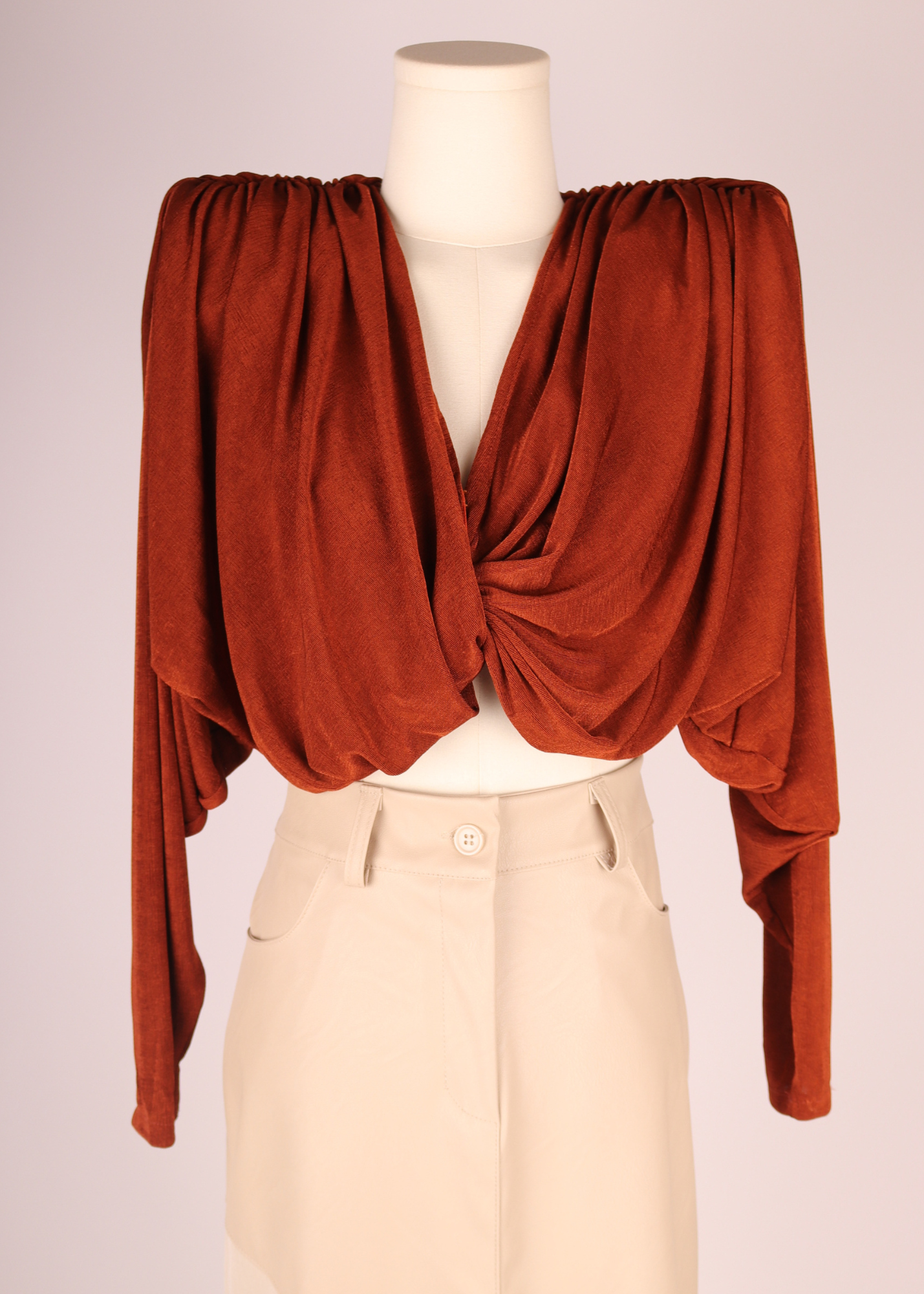 CROP TOP SHEDRON DRAPEADO