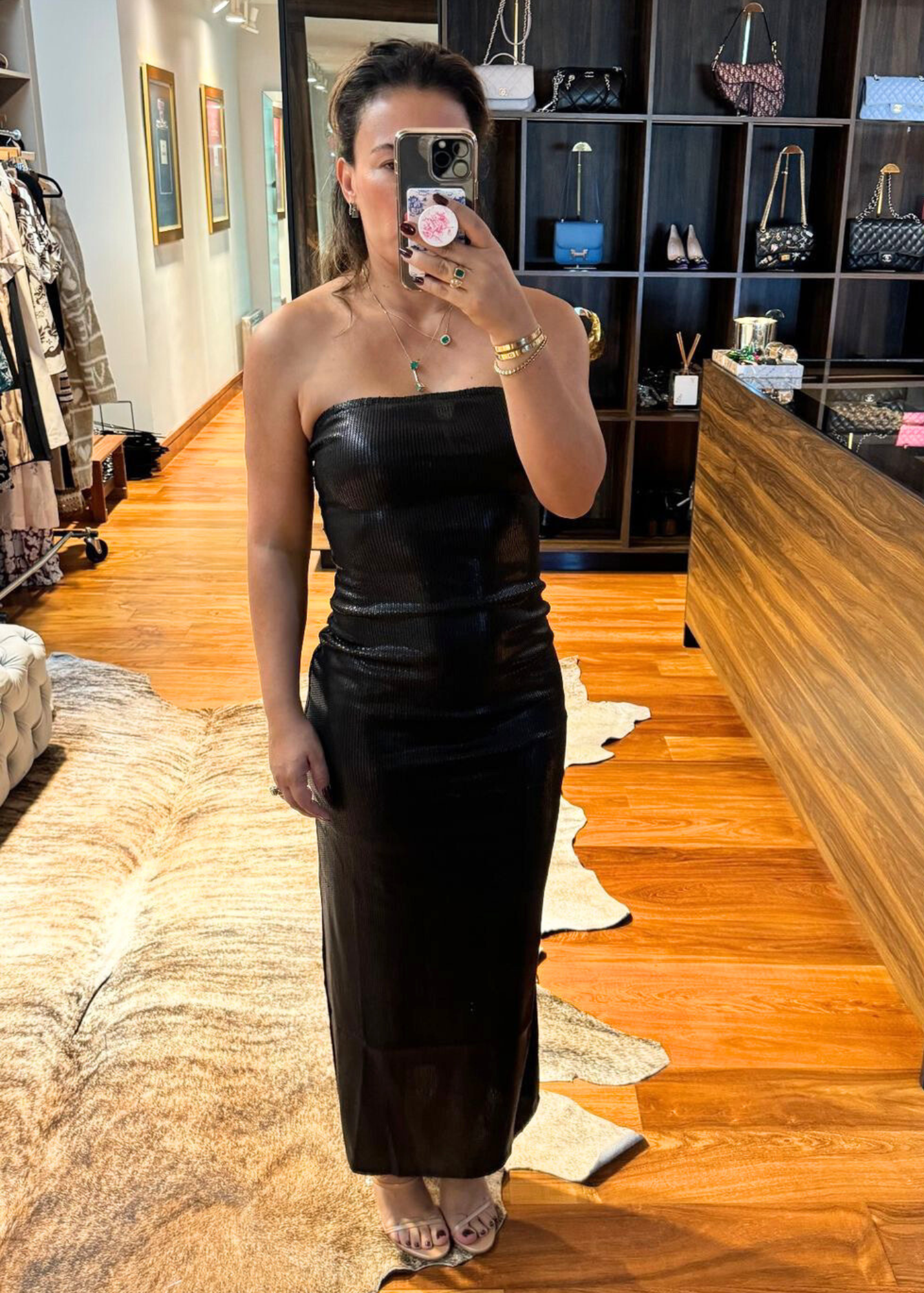 EP LUXURY ITALY MAXI VESTIDO LENTEJUELAS MATE