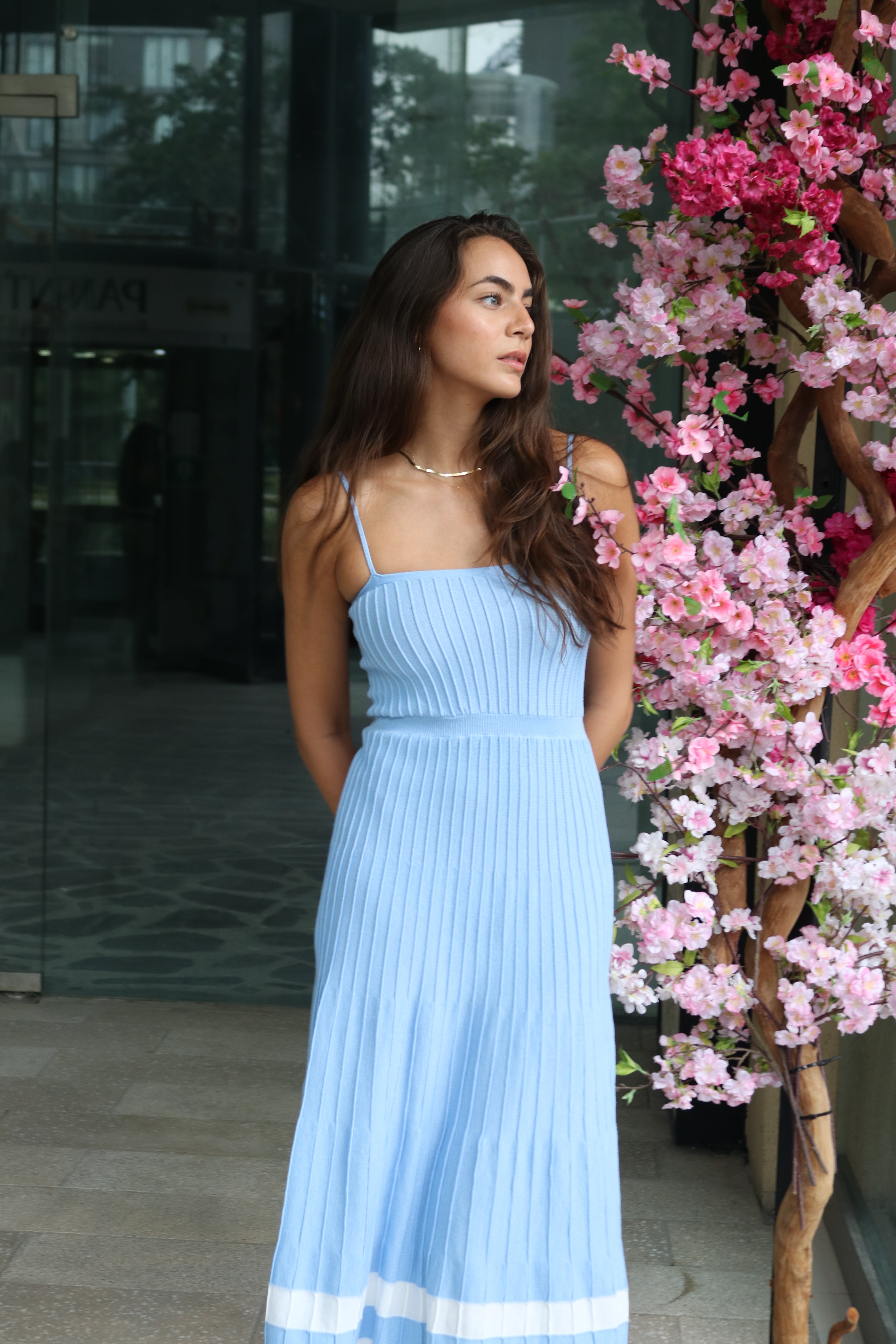 VESTIDO PLISADO EN PUNTO