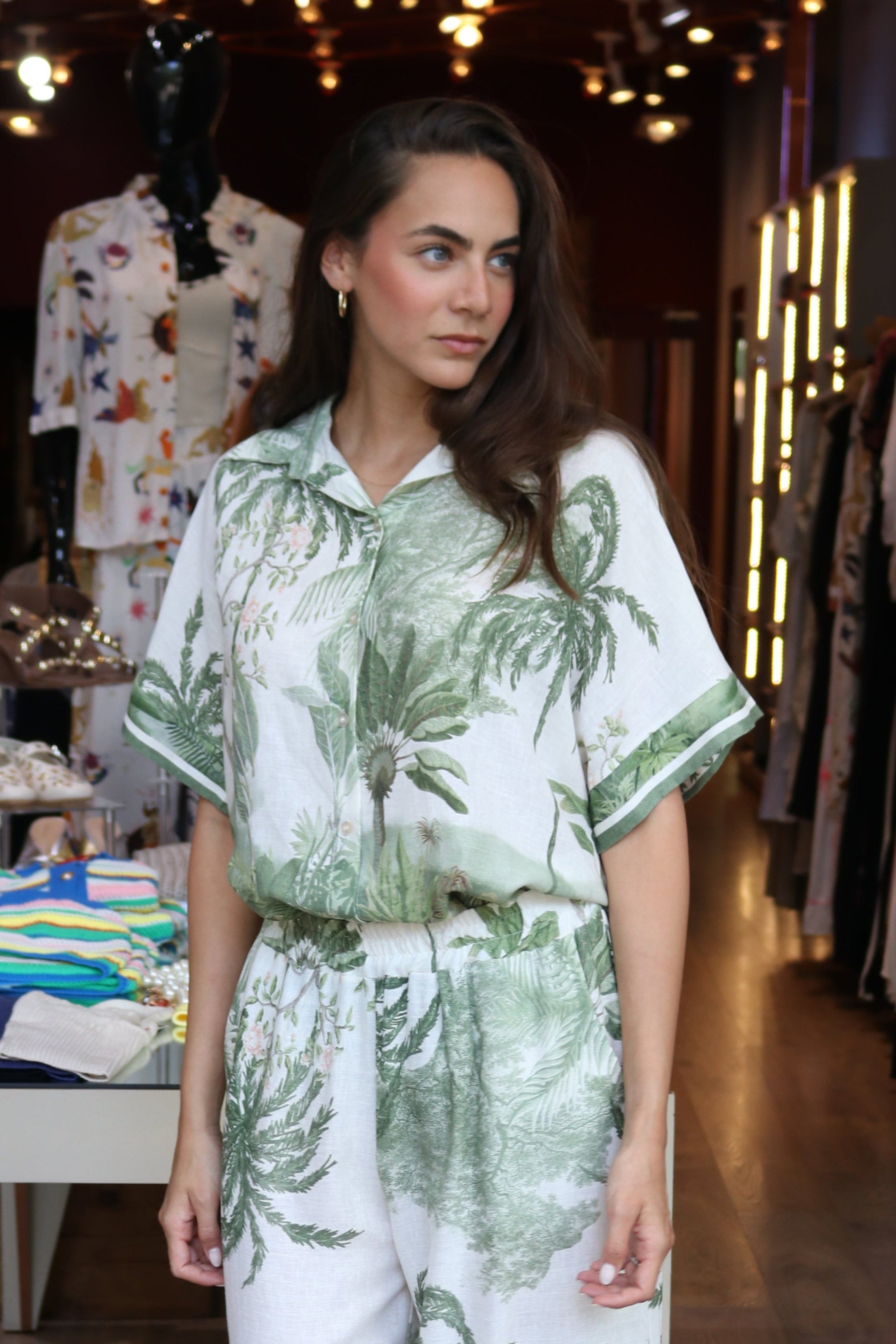 EP LUXURY ITALY CAMISA PALMERAS TROPICALES