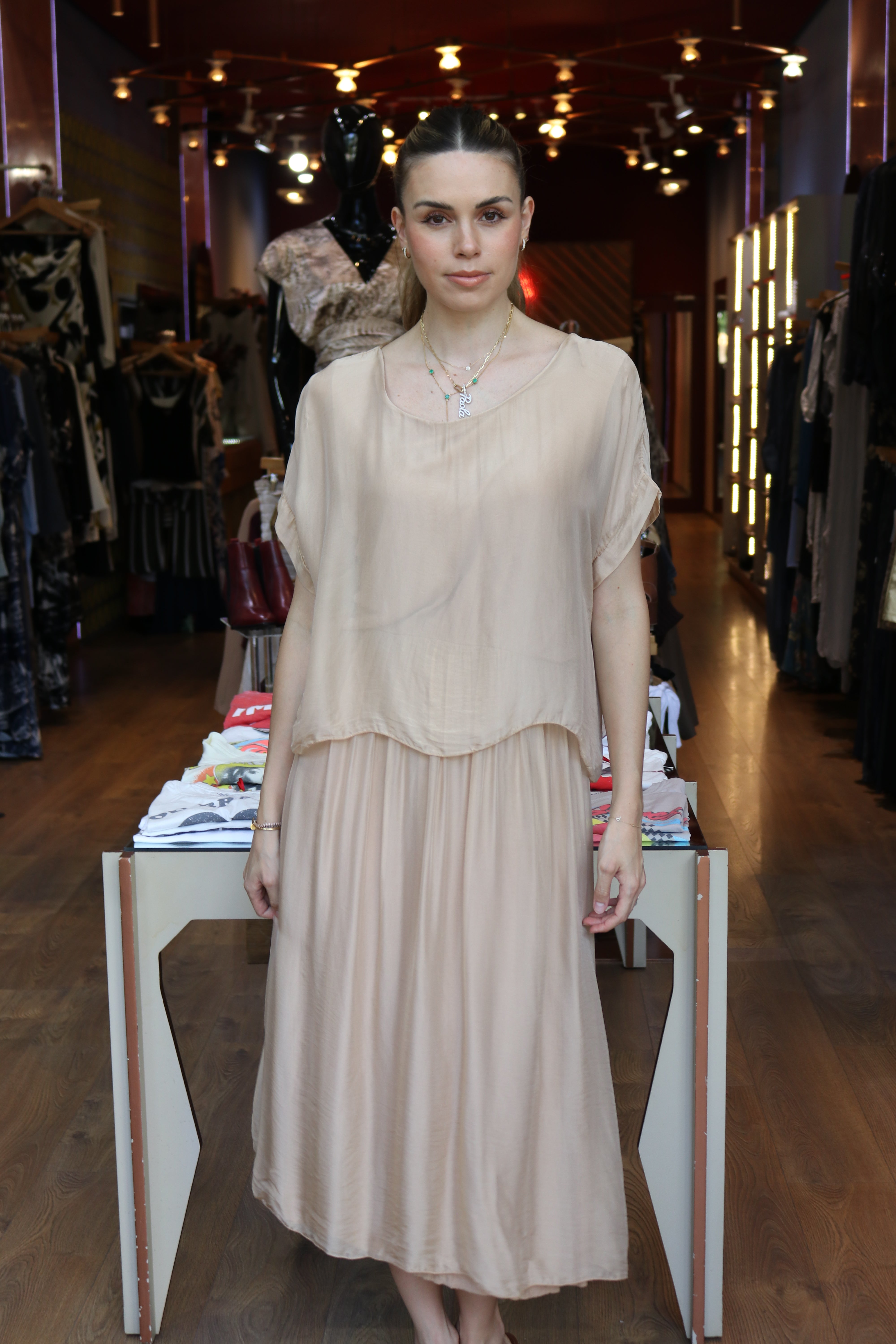 EP LUXURY ITALY VESTIDO DE SEDA EN CAPAS