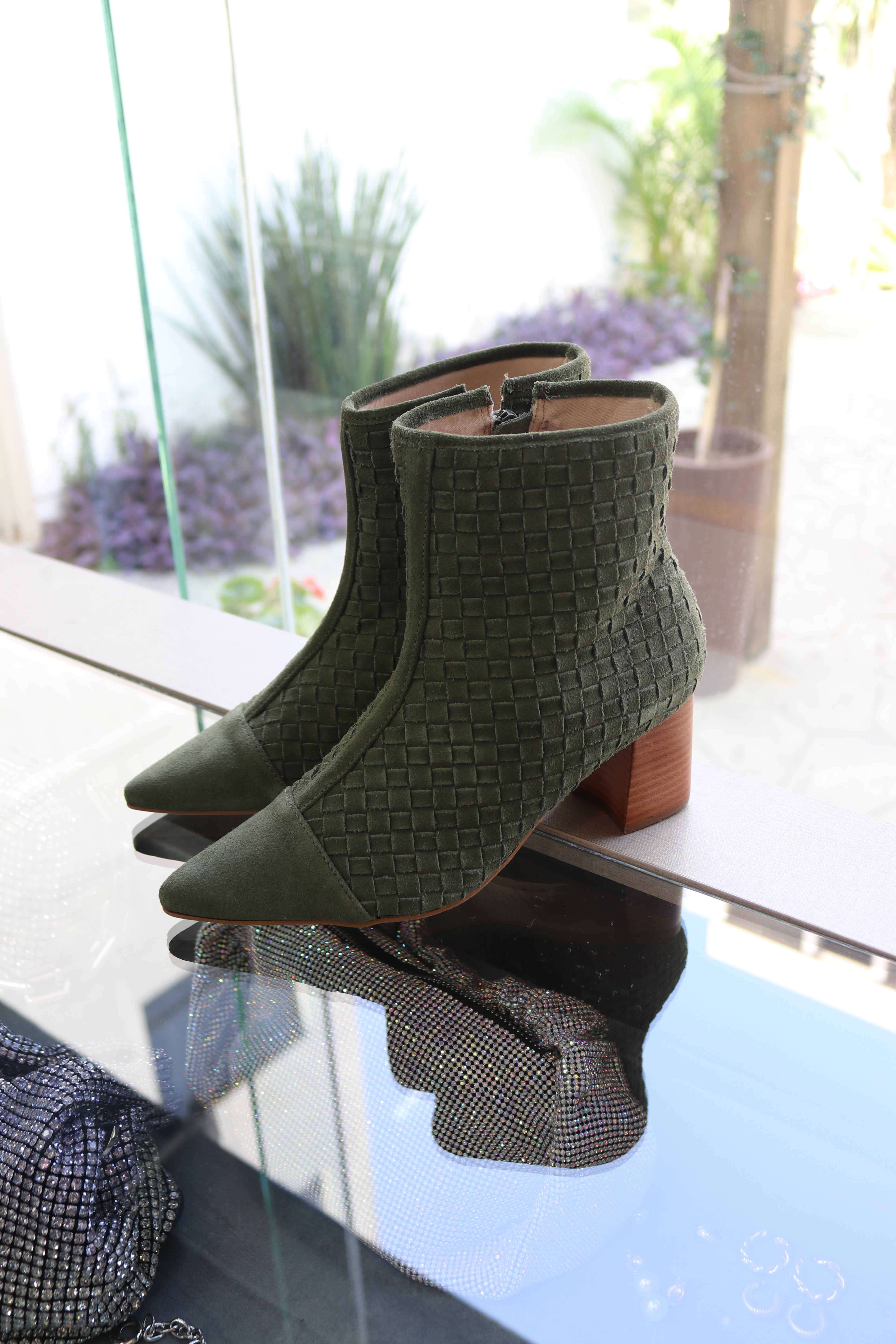 BRUNO MENEGATTI BOTIN HENRIETTA-WOVEN SUEDE LEATHER