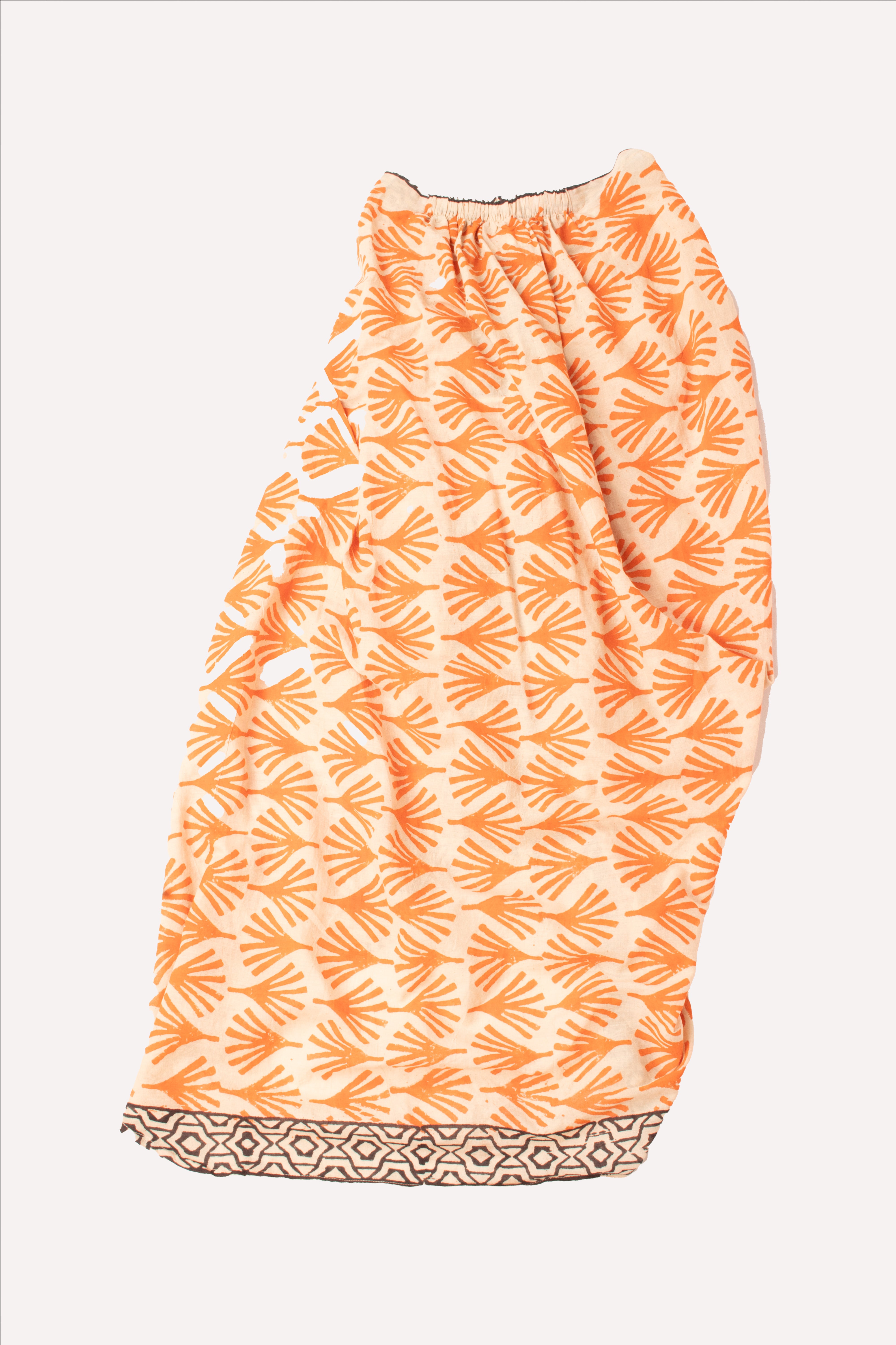 GUADALUPE INES PAREO ORANGE SKIRT