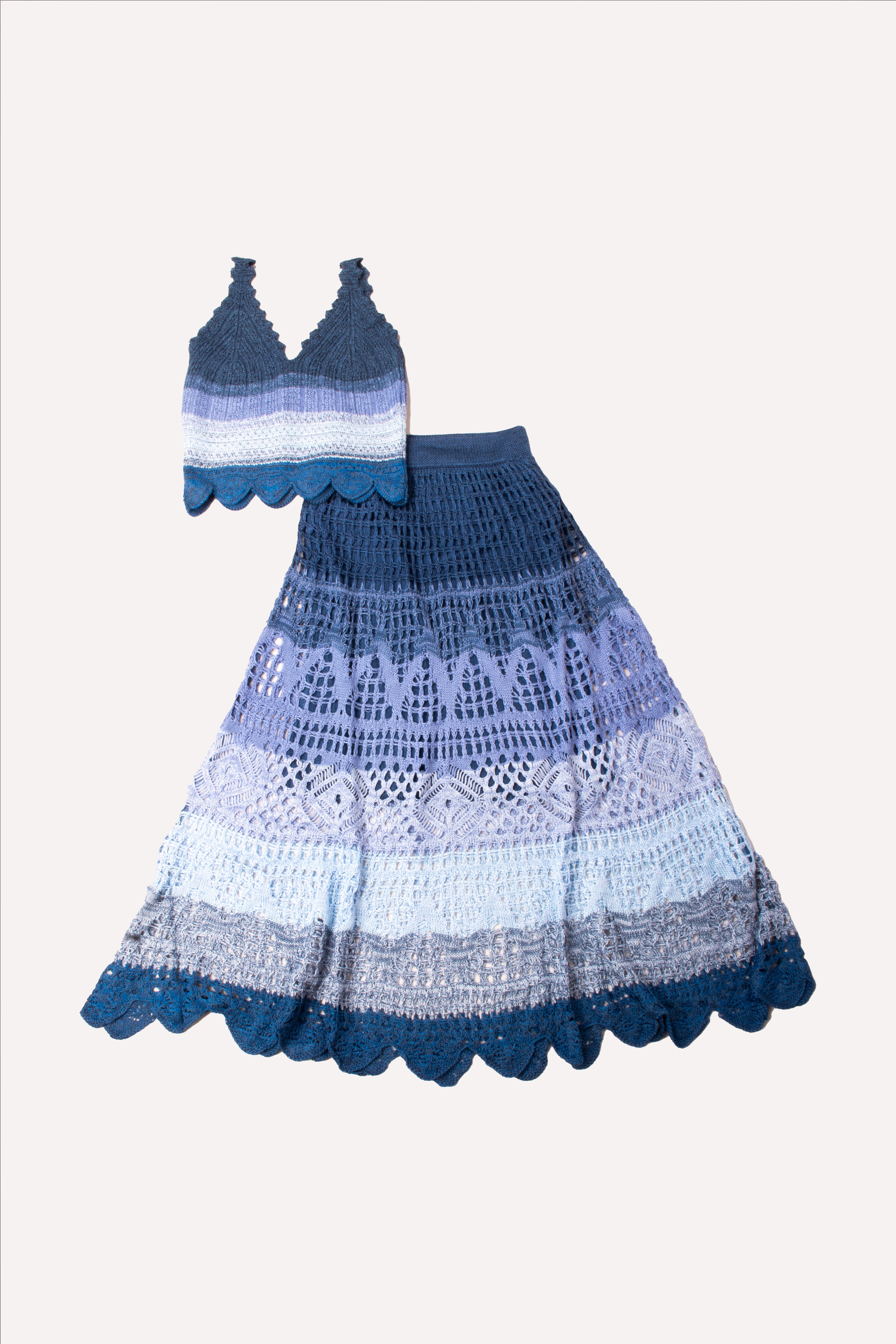 EP LUXURY BRASIL SET DE TOP Y FALDA LEYDA AZUL