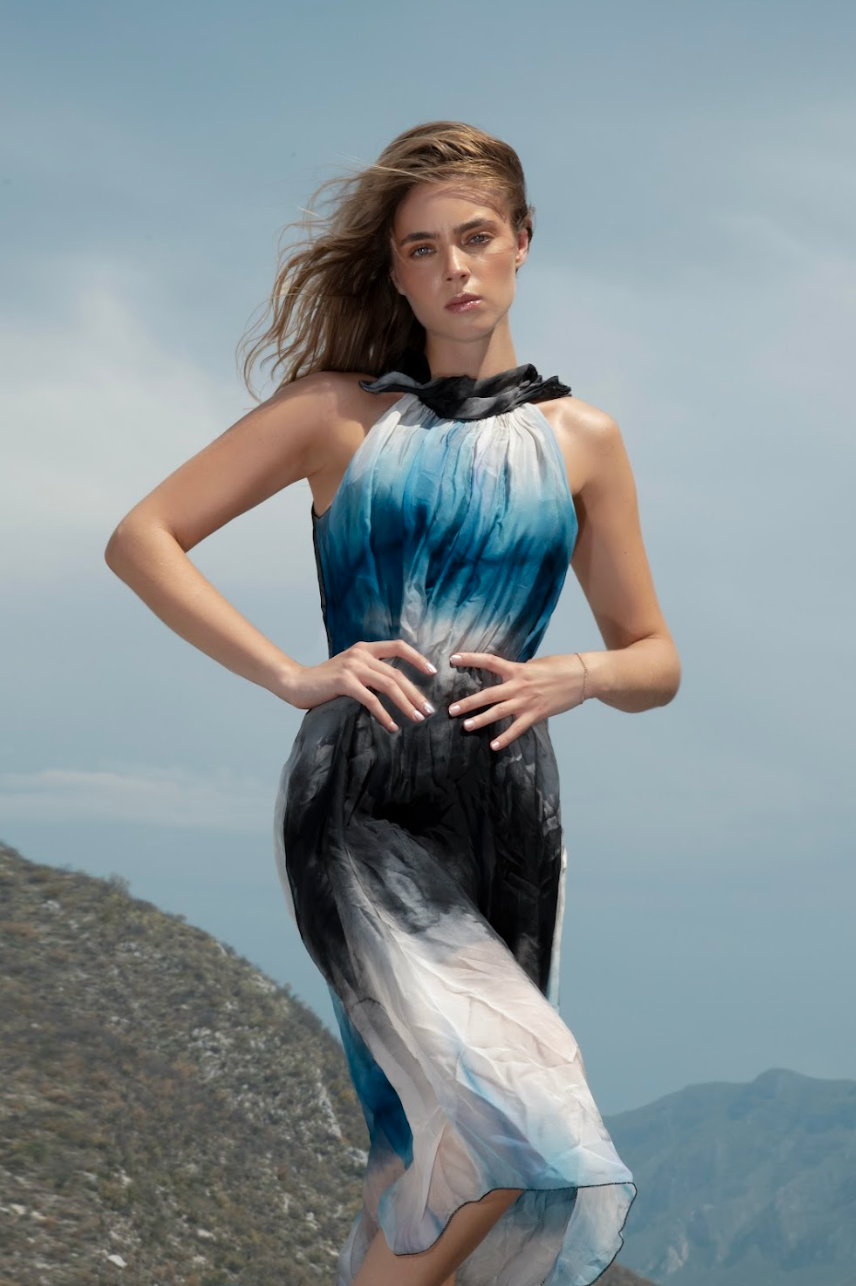 EP LUXURY PARIS MAXI VESTIDO SEDA DEGRADE