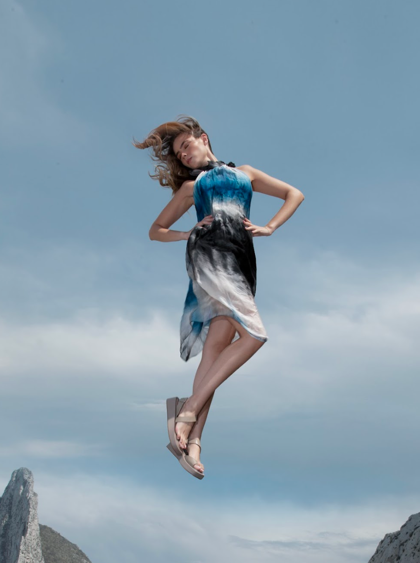 EP LUXURY PARIS MAXI VESTIDO SEDA DEGRADE
