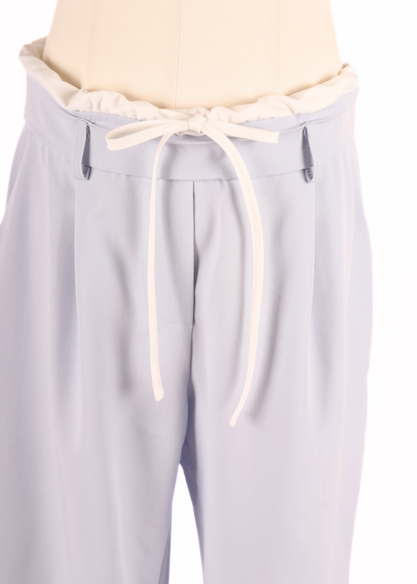 PANTALON CINTURILLA COMBINADA Y LAZO