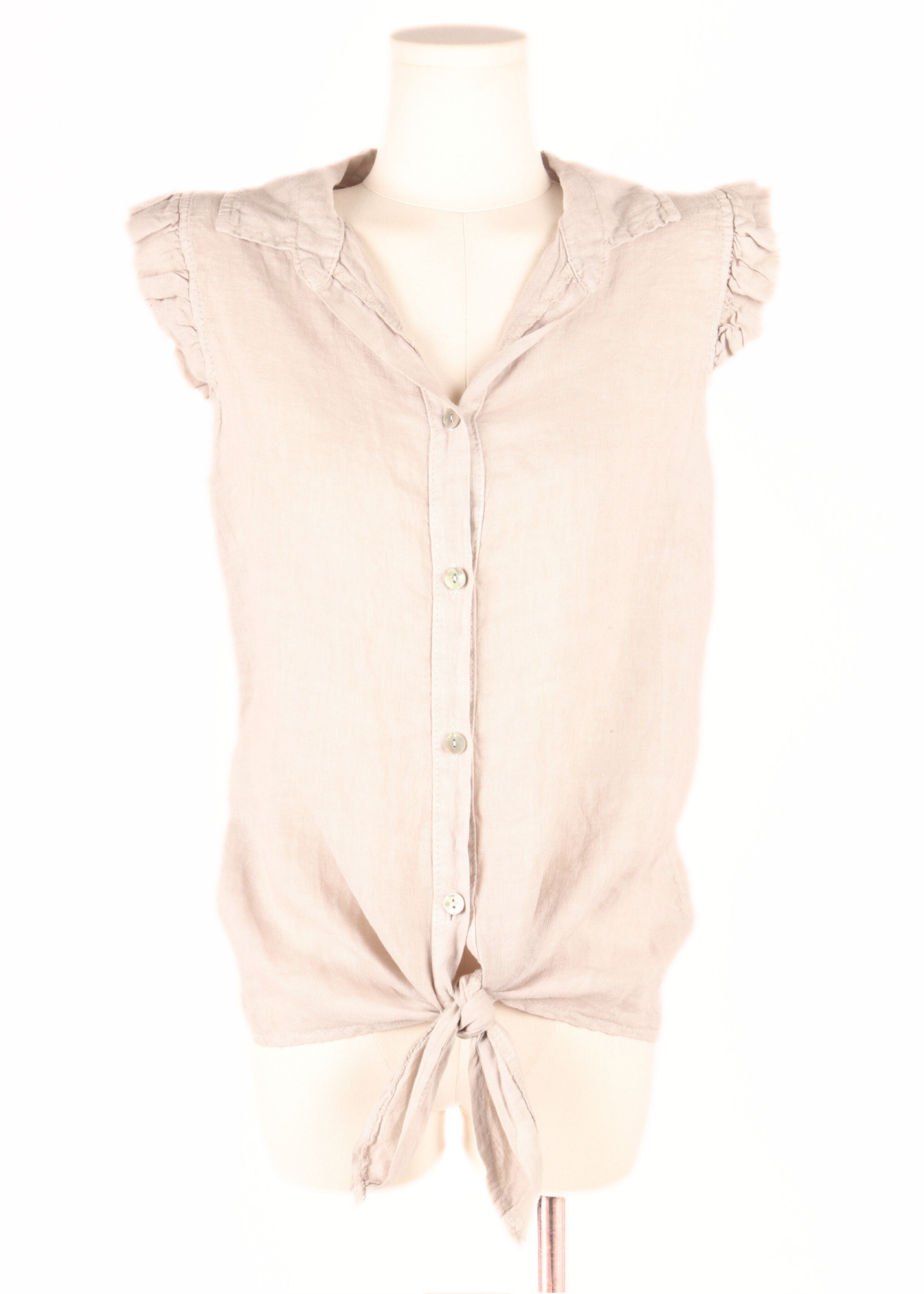 EP LUXURY BLUSA VOLANTES CAMEL