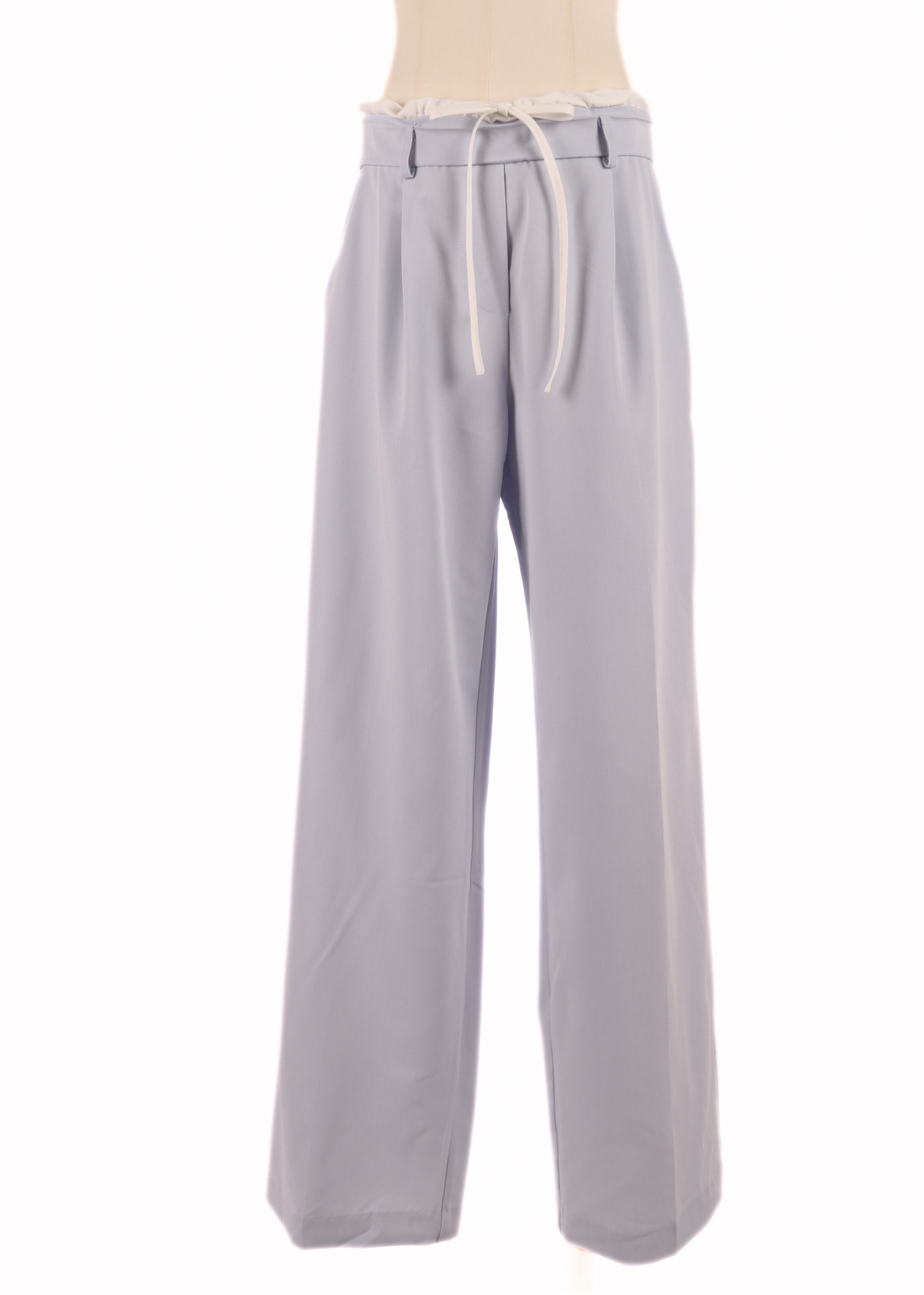 PANTALON CINTURILLA COMBINADA Y LAZO