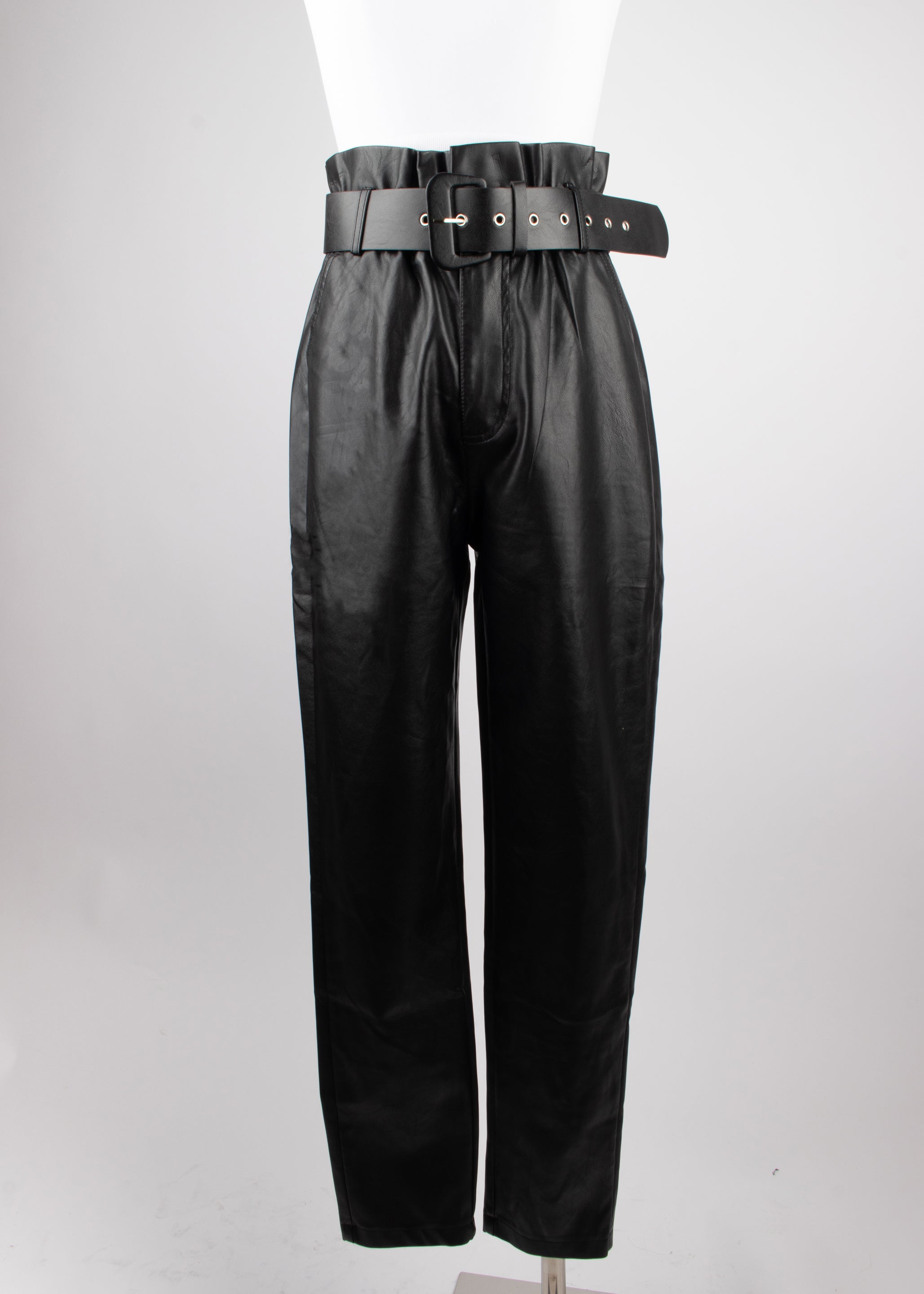 Pantalón alto vinilpiel negro