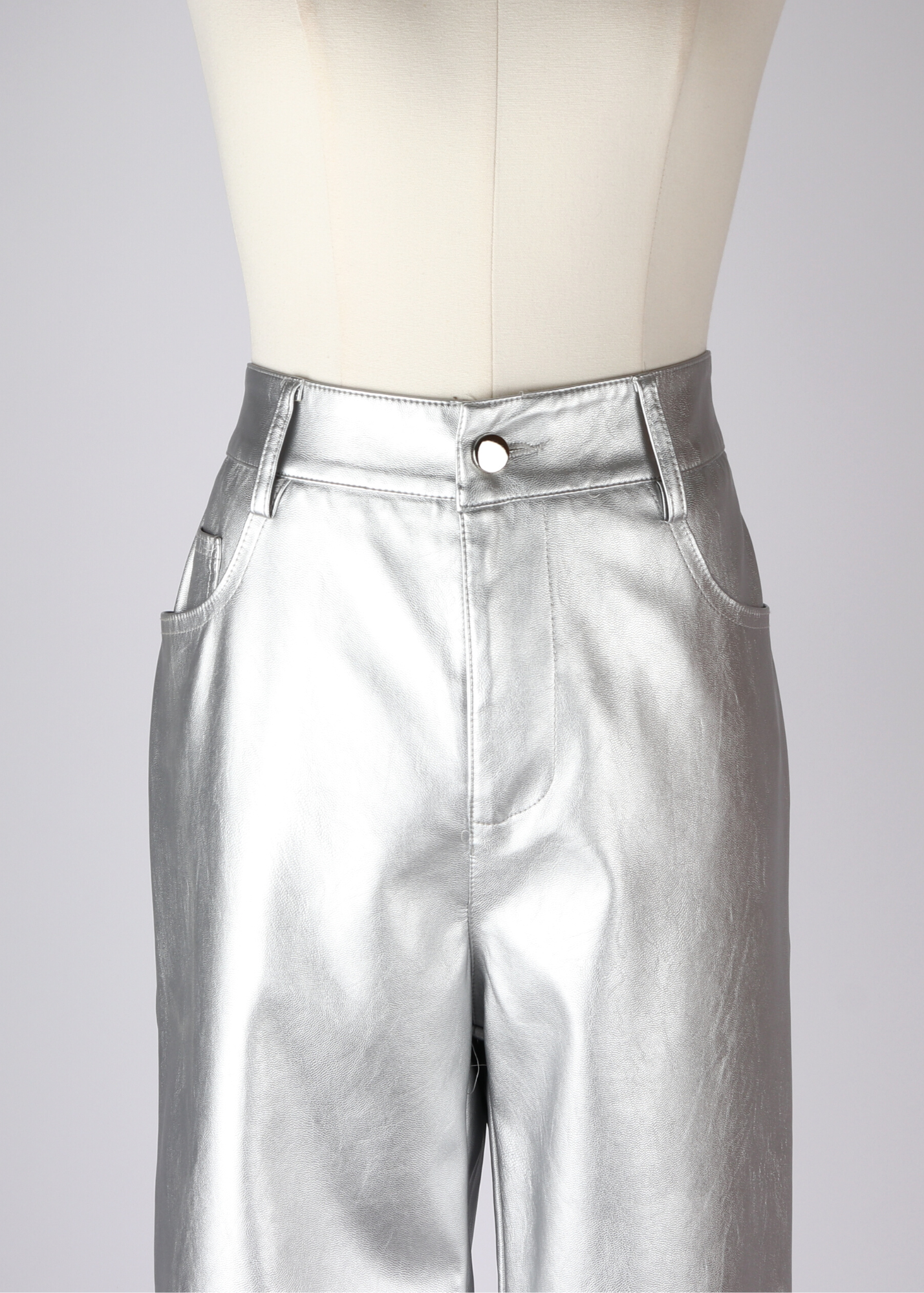 PANTALON PLUMAS VINIPIEL PLATA