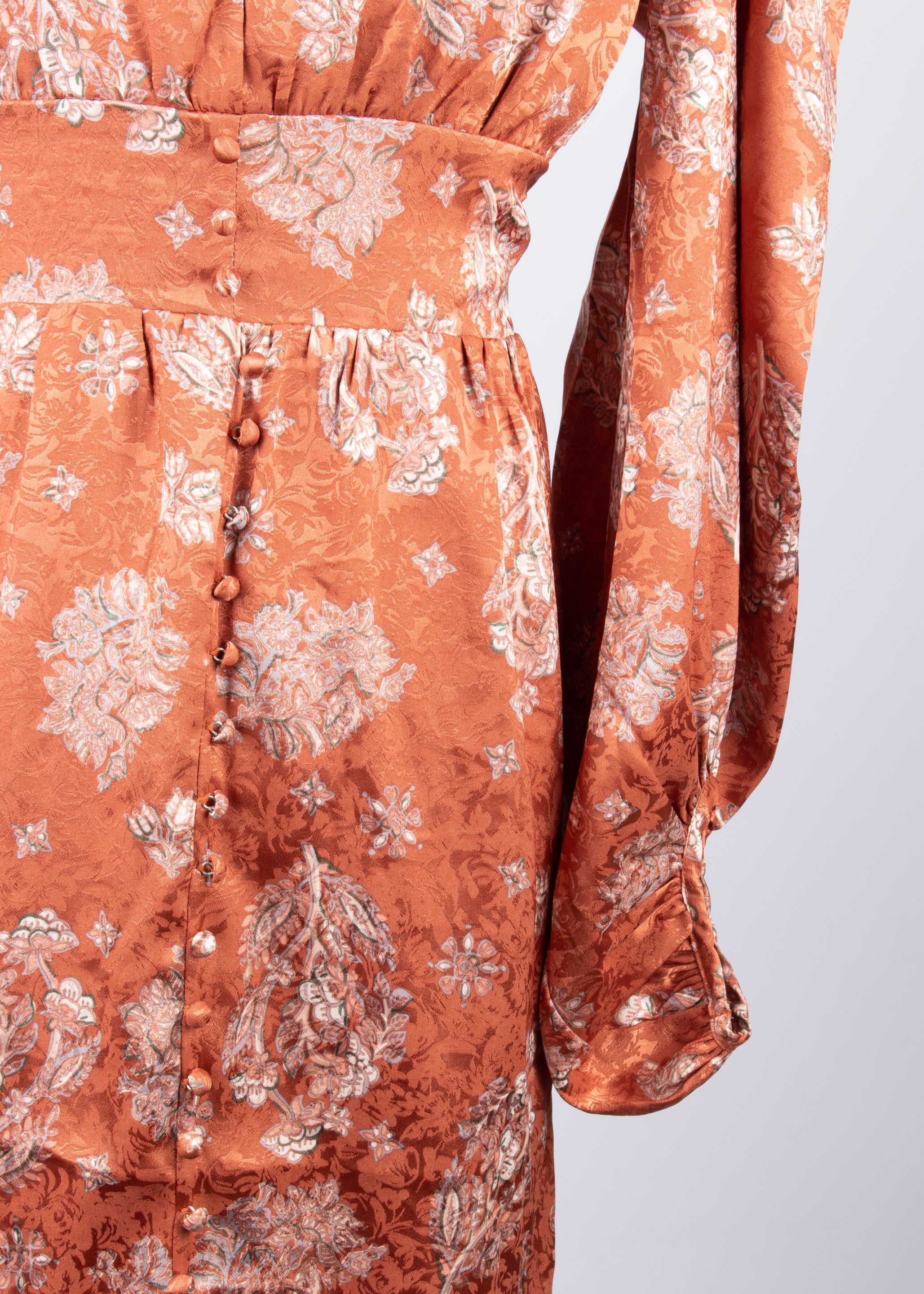 Vestido paisley botones