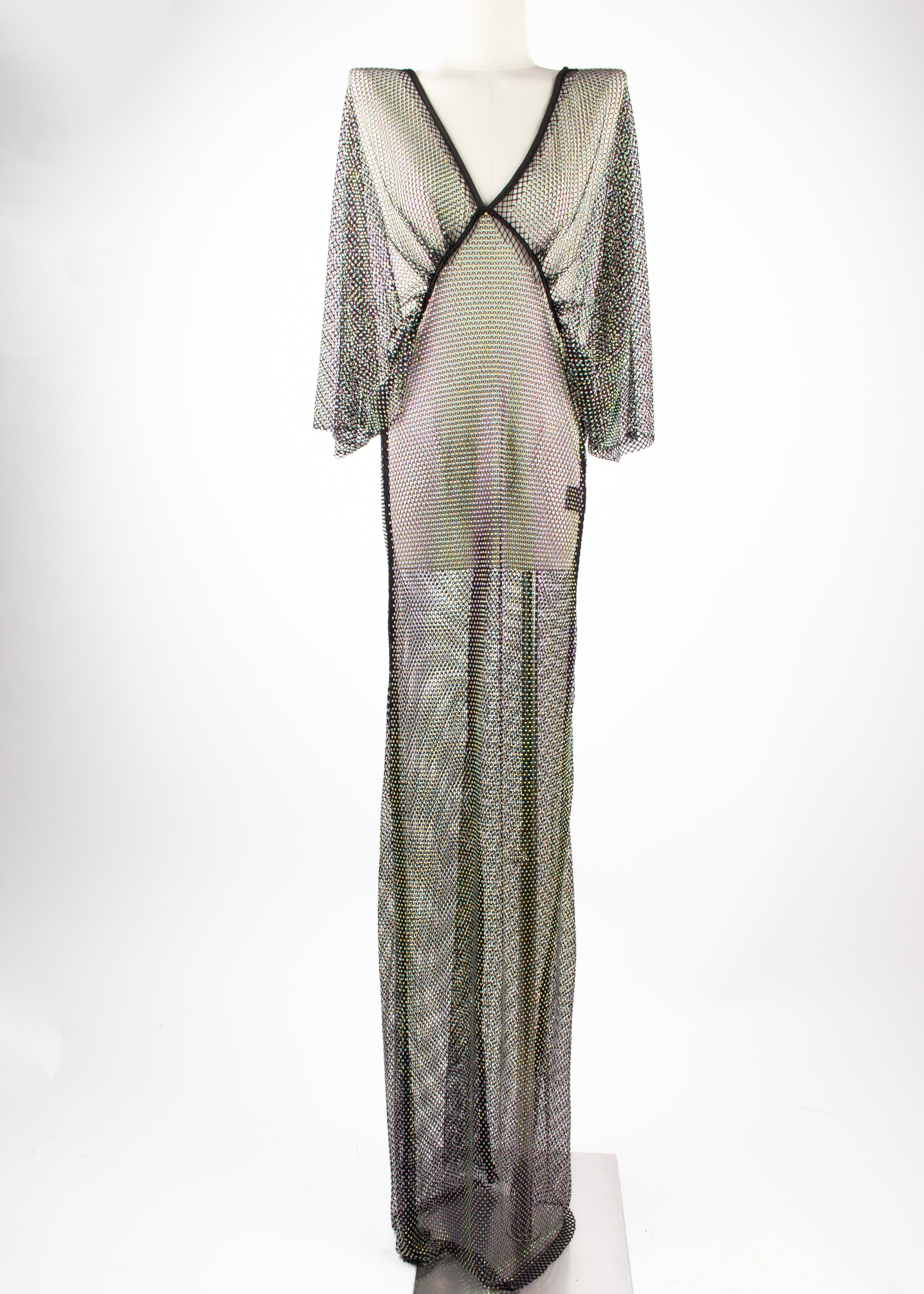 Ep luxury vestido incrustación traslúcido