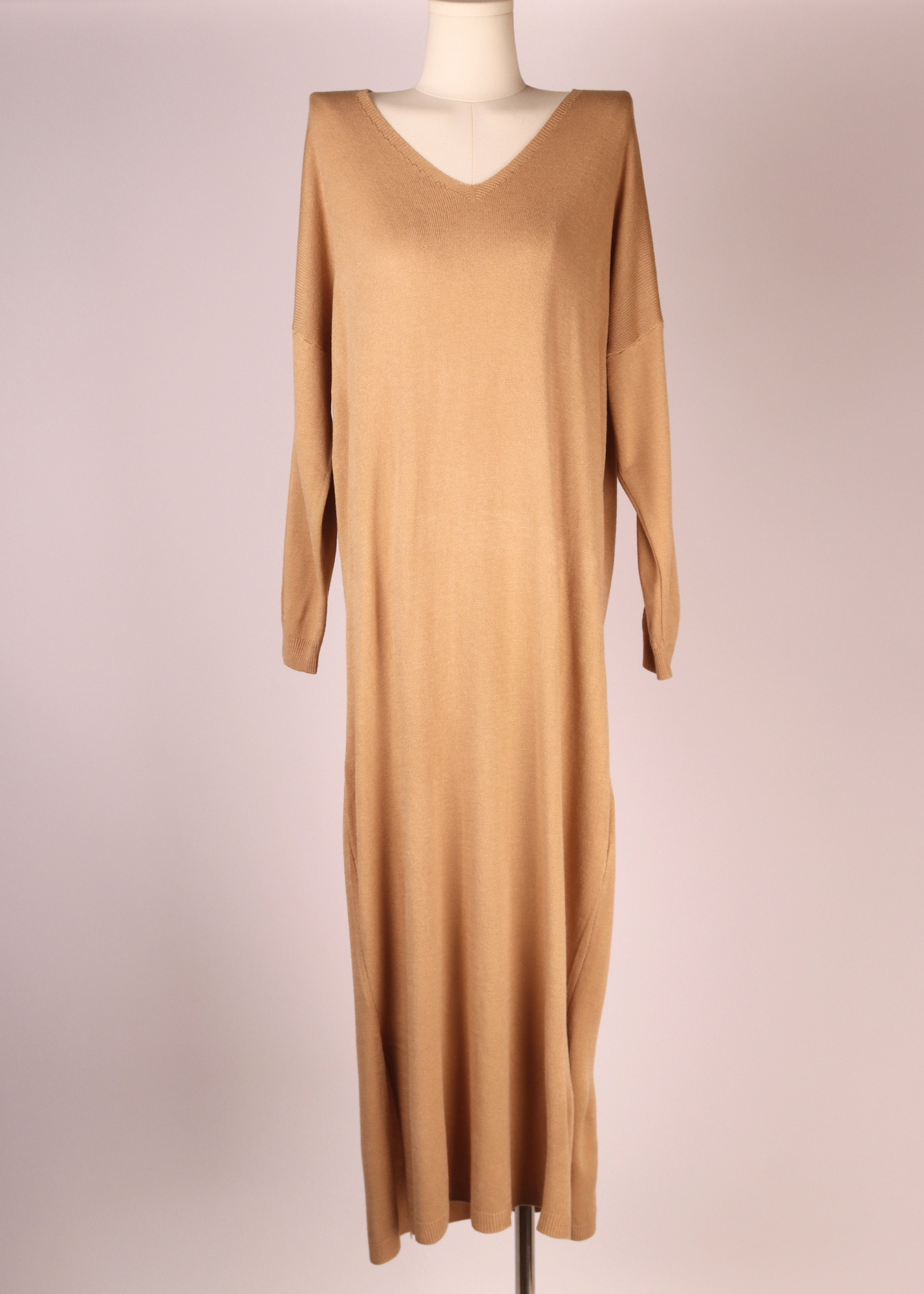 VESTIDO CAMEL EN PUNTO