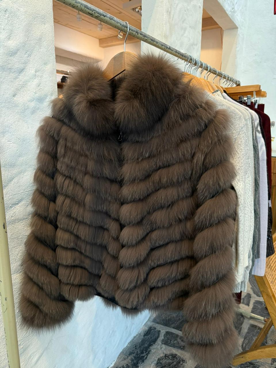 FLUFFY FOX FUR JACKET