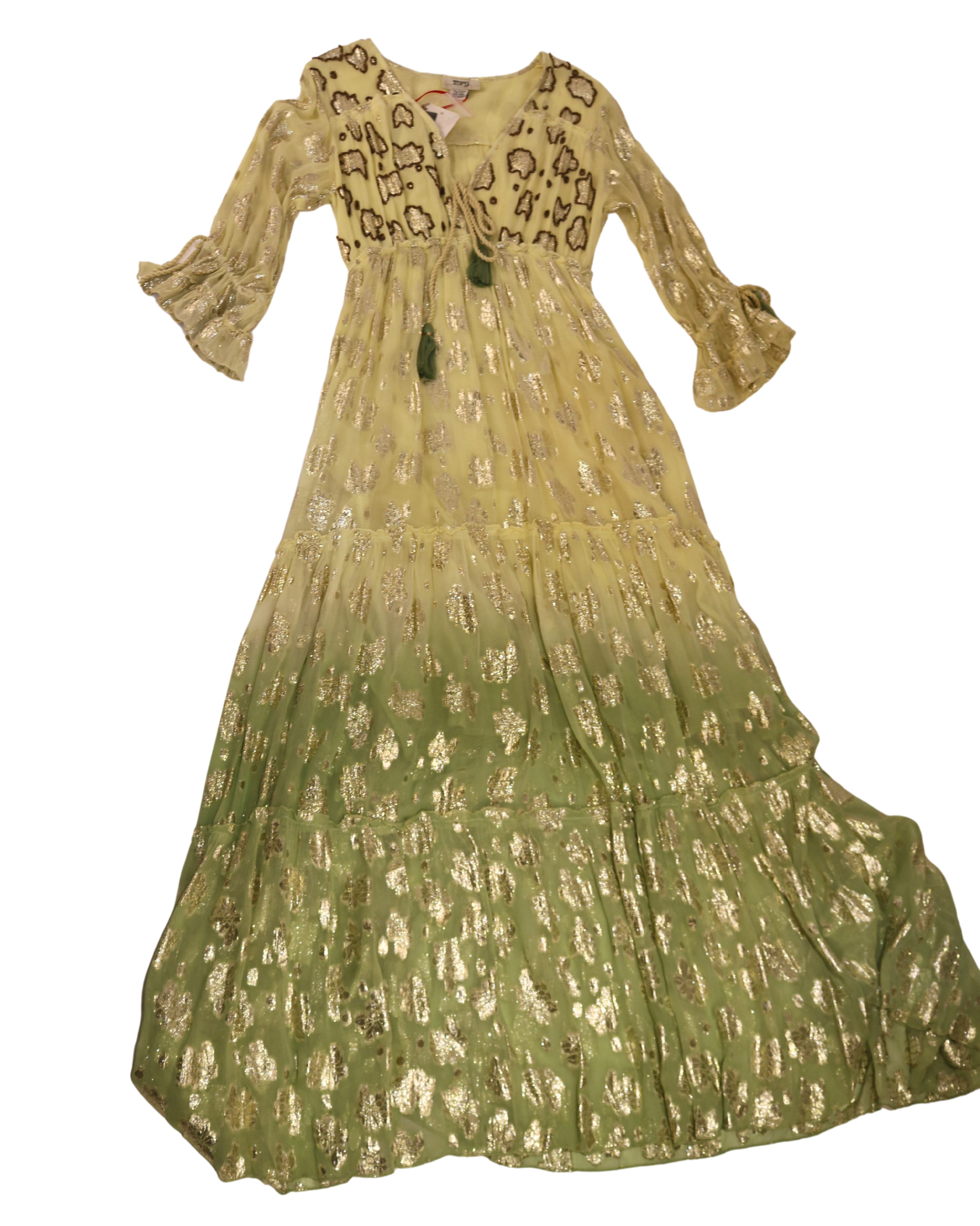 EP LUXURY INDIA MAXI VESTIDO RADHA DE LUREX