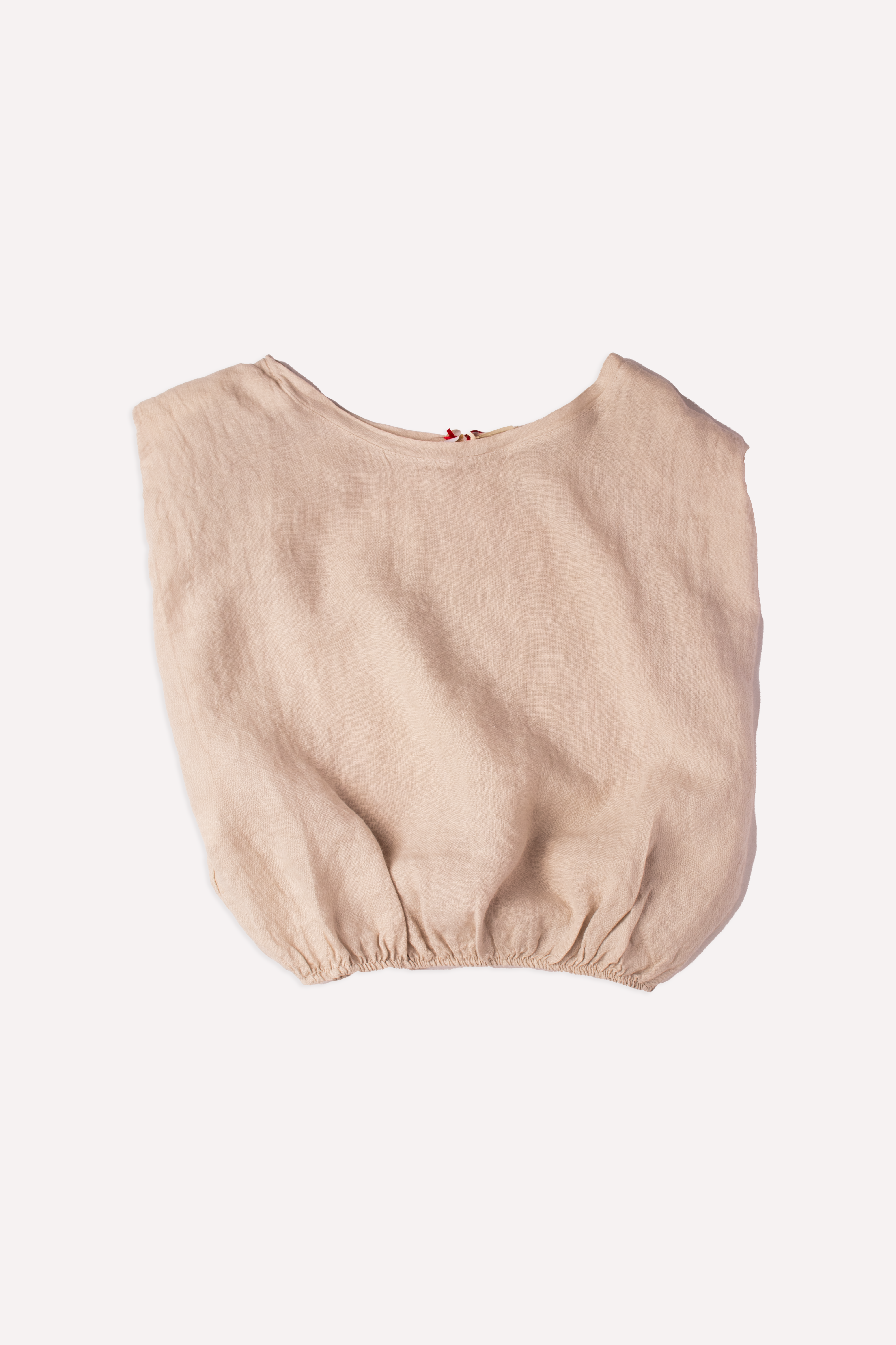 EP LUXURY  PALAZZO Y CROPPED TOP DE LINO BEIGE