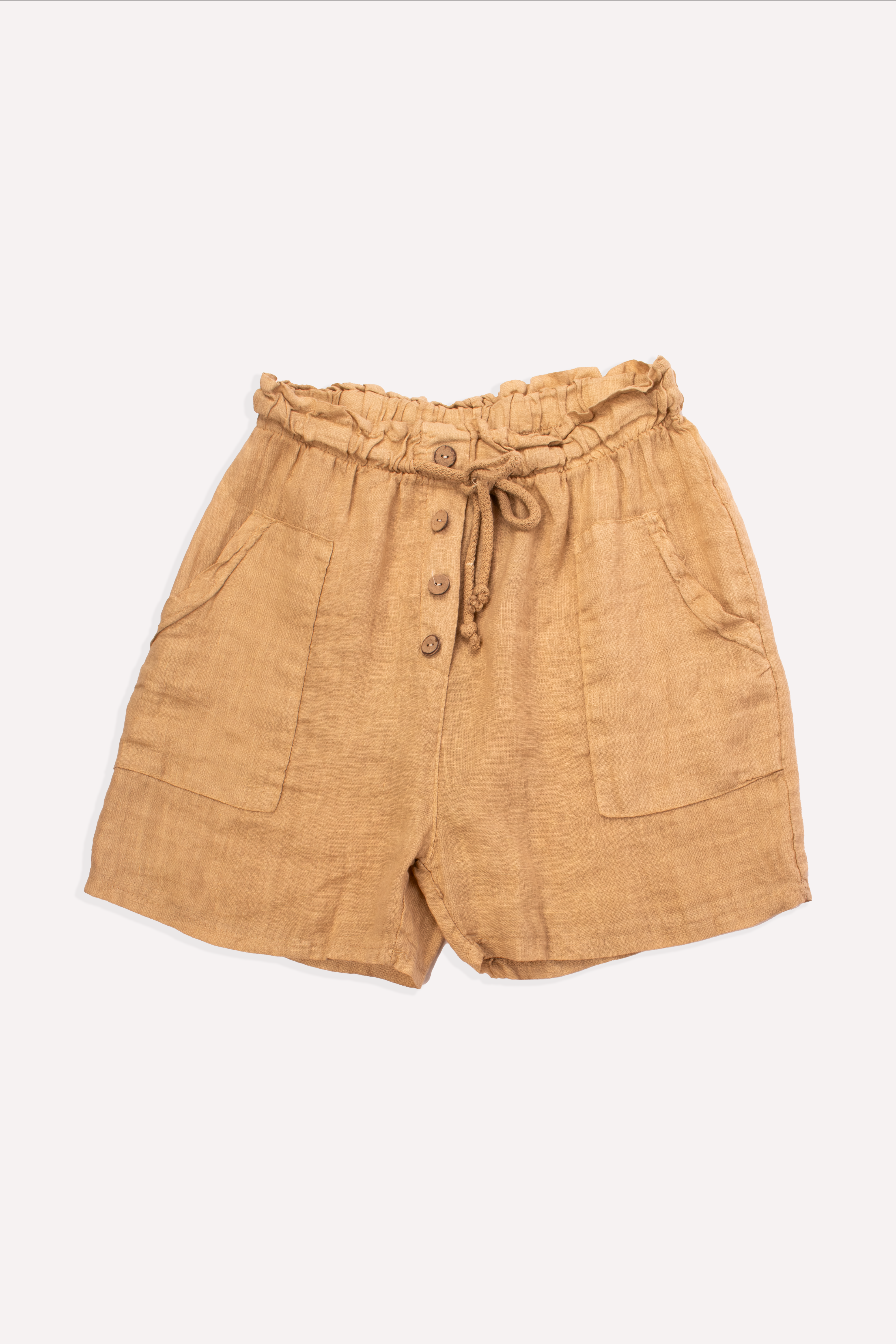 SHORTS DE BOTONES CAMEL