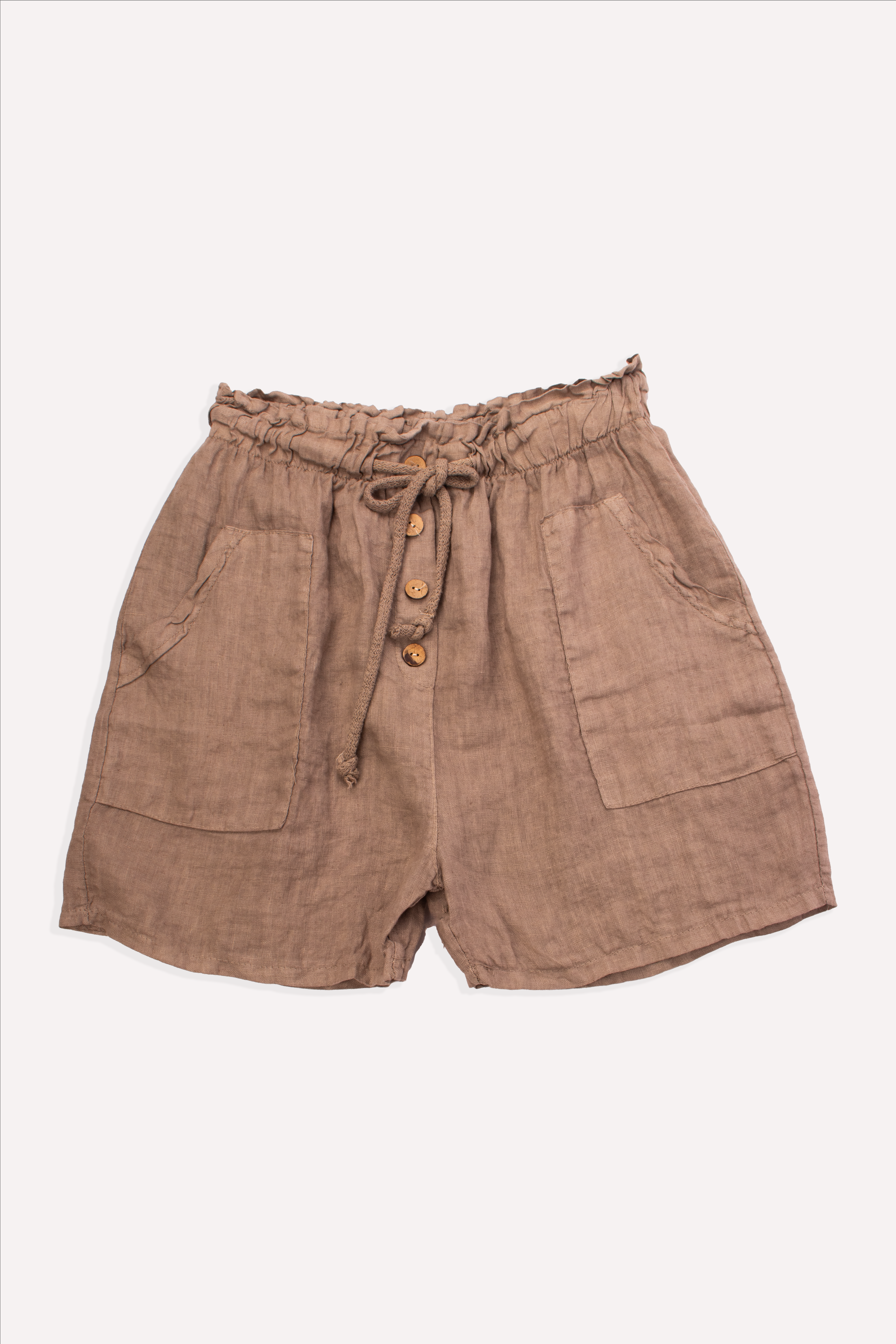 SHORTS DE BOTONES MOCHA