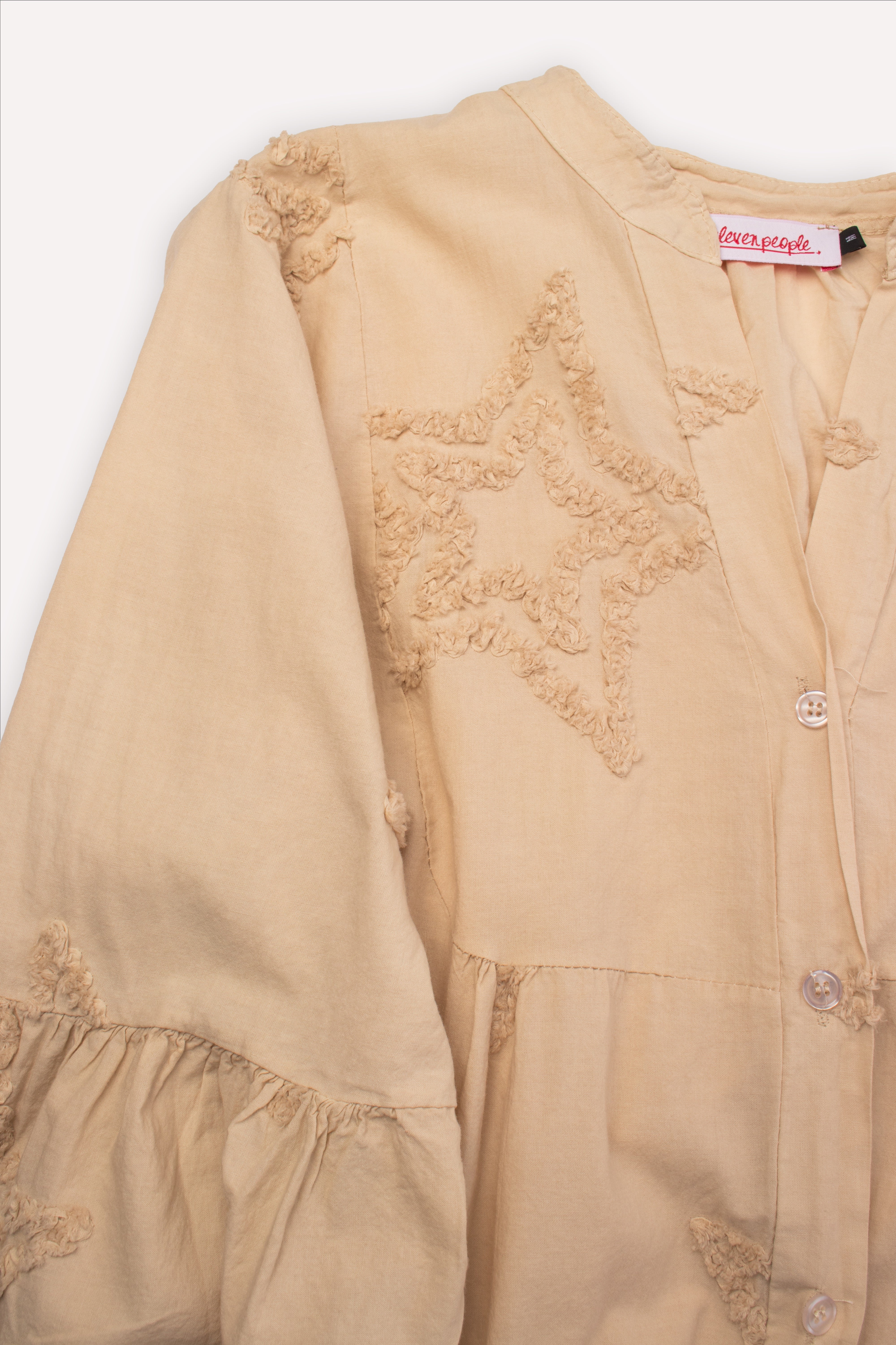 VESTIDO ESTRELLA BORDADA BEIGE